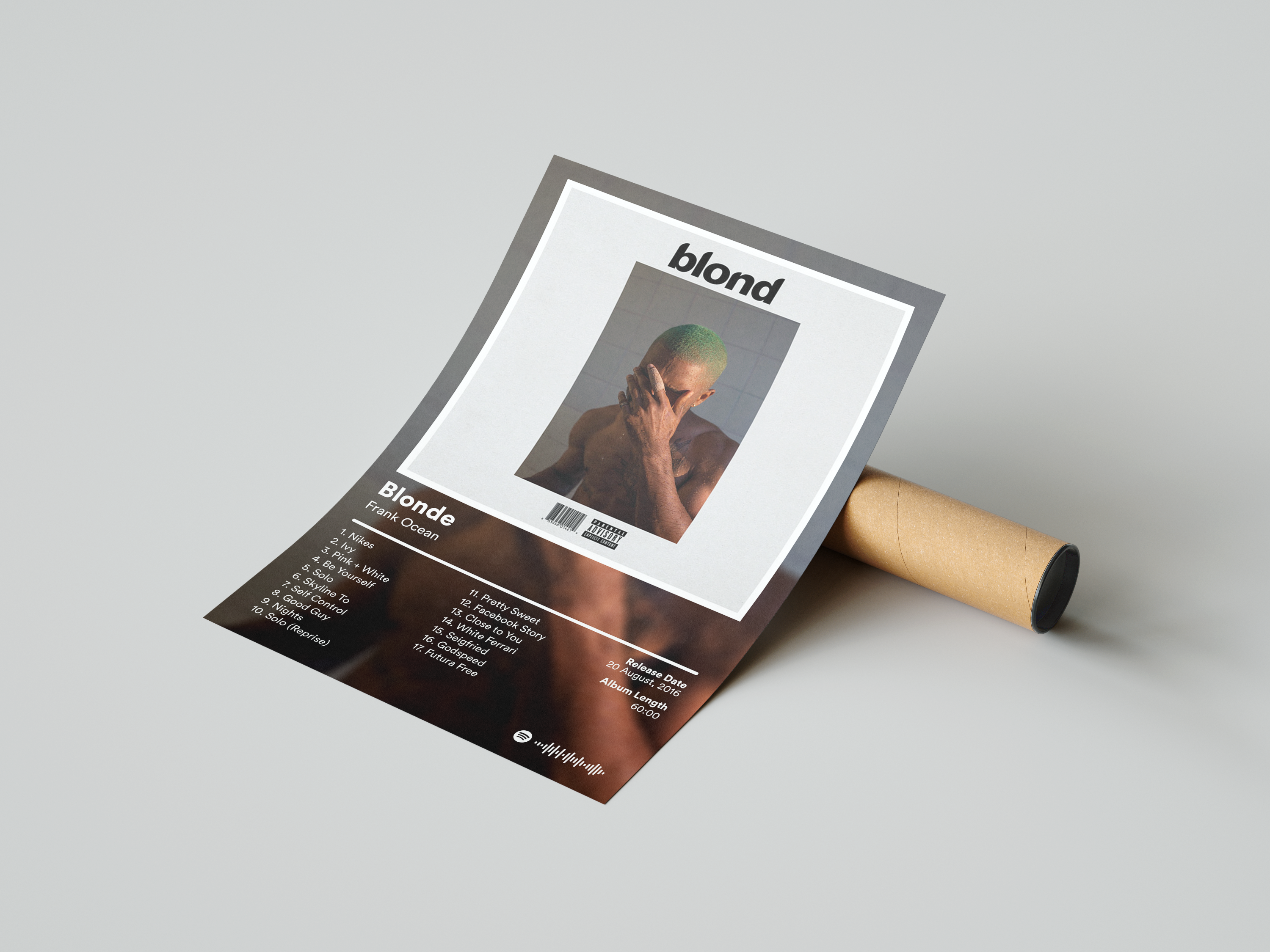 Frank Ocean 'Blonde' Album Poster | Hype Posters