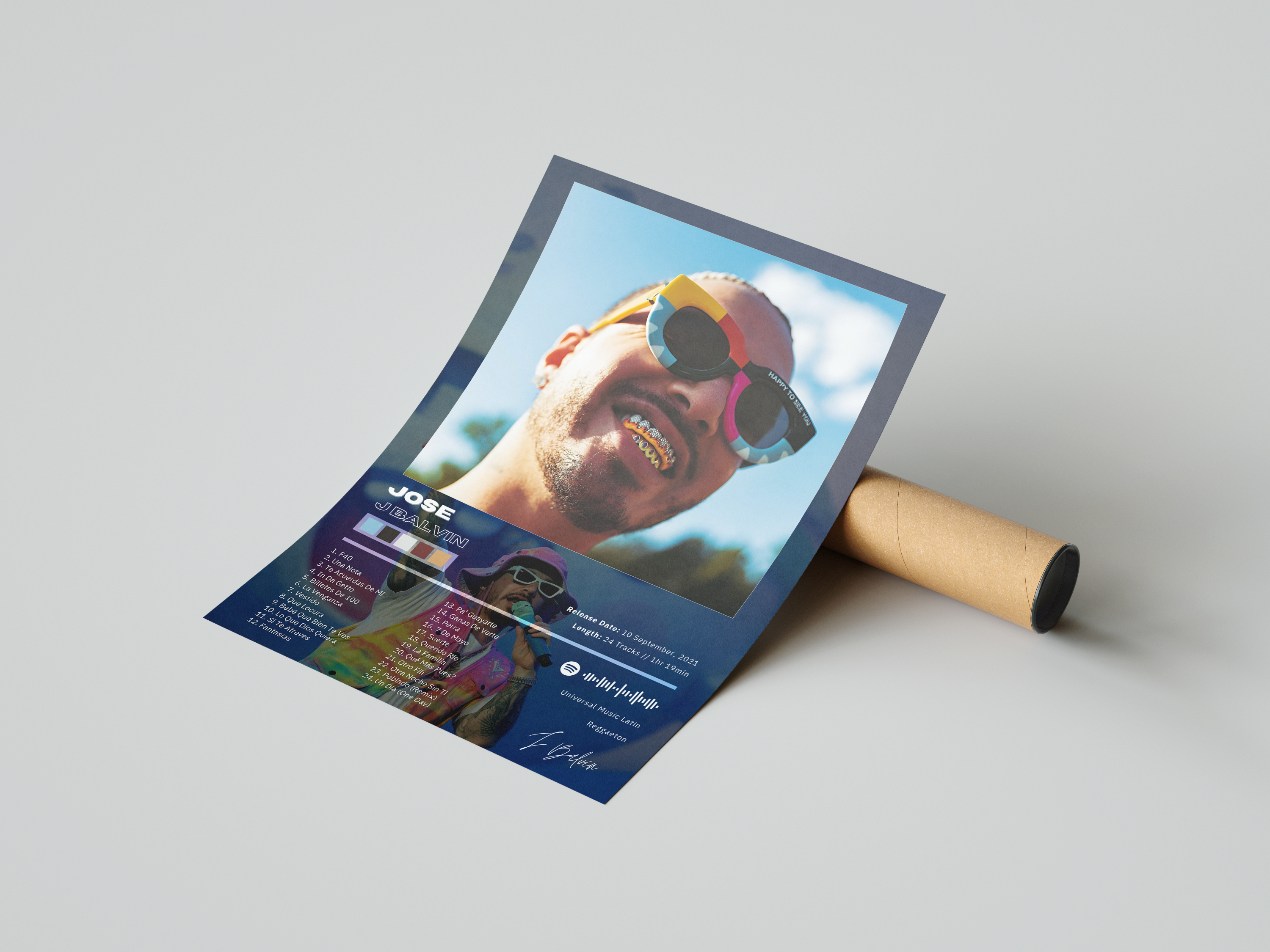 J Balvin 'JOSE' Album Poster | Hype Posters