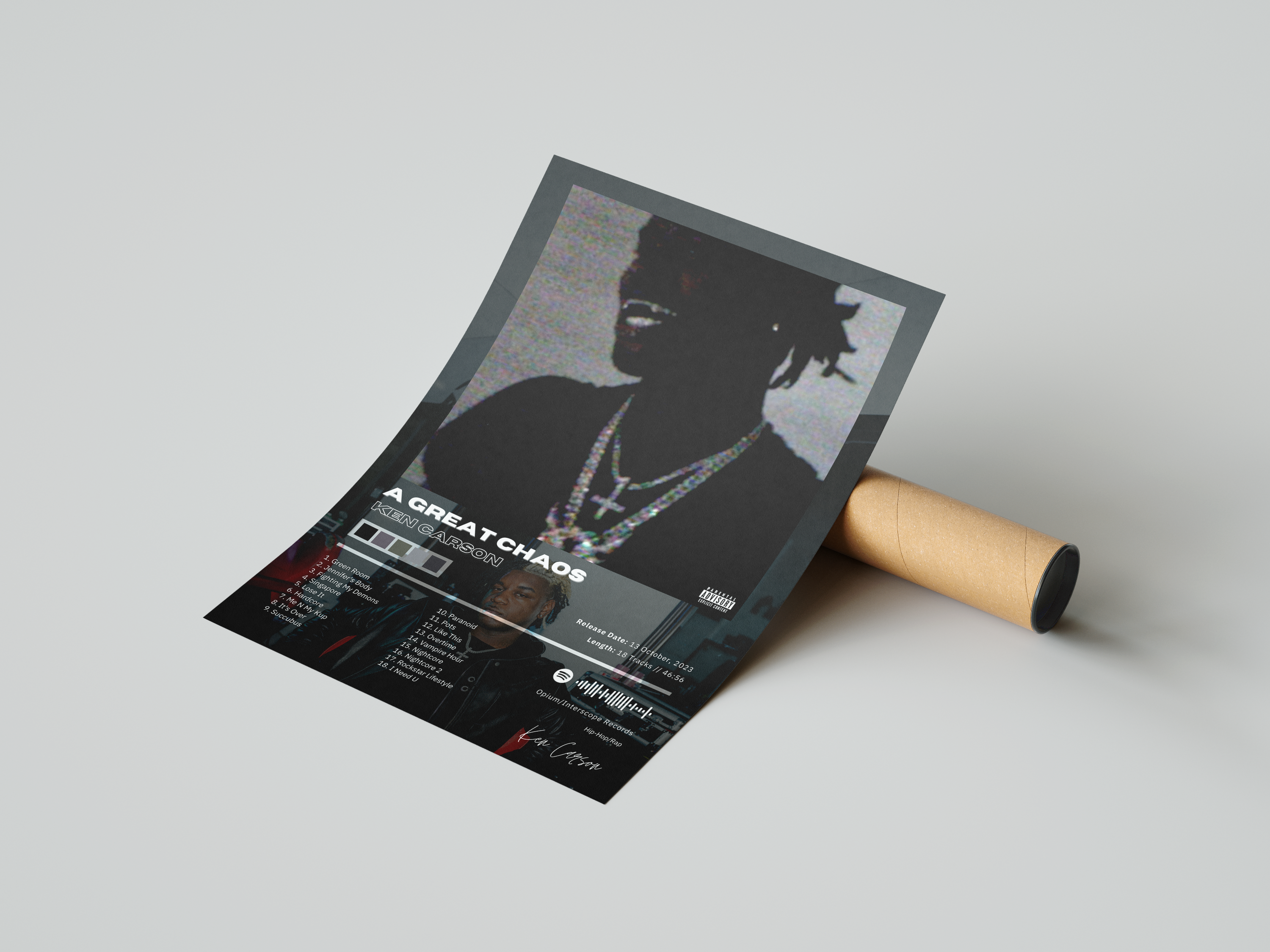 Ken Carson 'A Great Chaos' Album Poster | Hype Posters