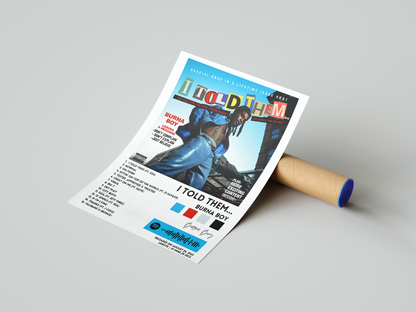 Burna Boy 'I Told Them' Album Poster | Hype Posters