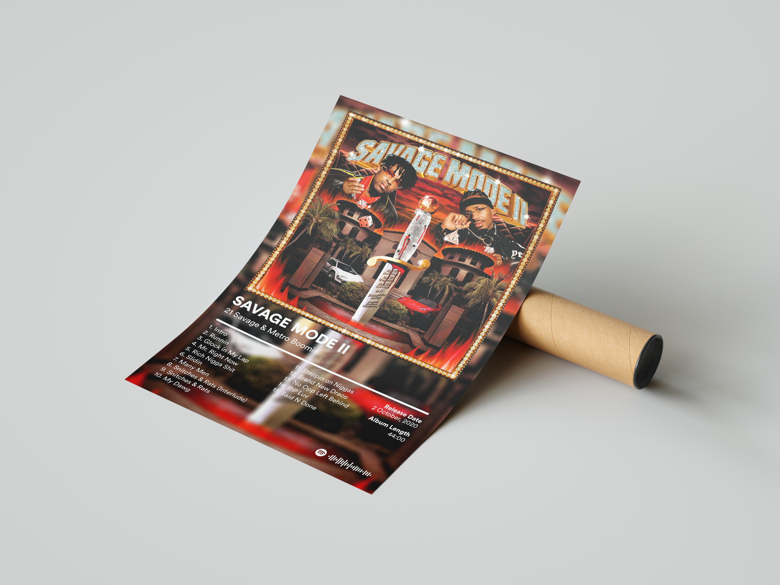 21 Savage 'Savage Mode II' Album Poster | Hype Posters