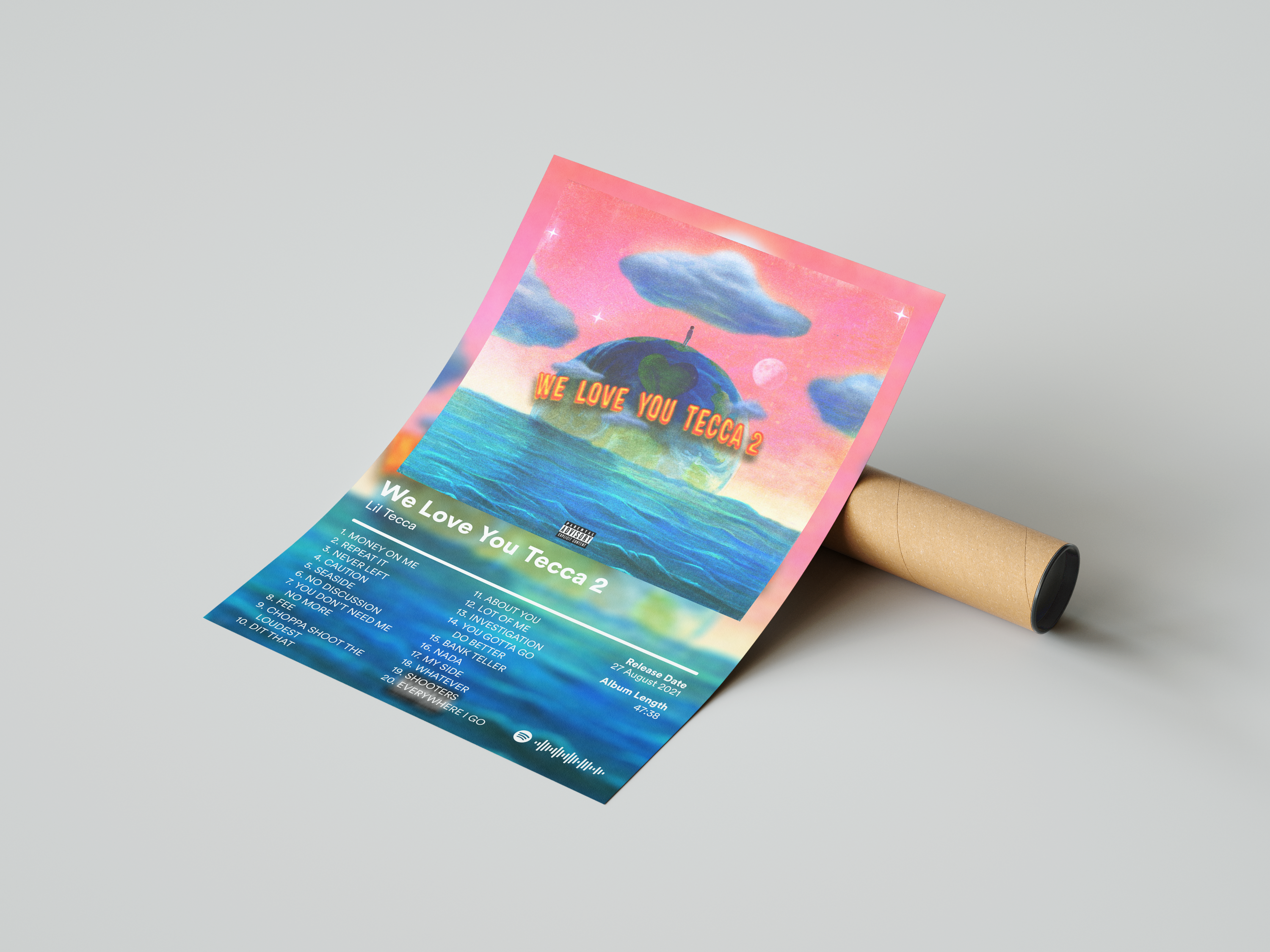 Lil Tecca 'We Love You Tecca 2' Album Poster | Hype Posters