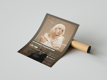 Billie Eilish 'Happier Than Ever' Album Poster | Hype Posters