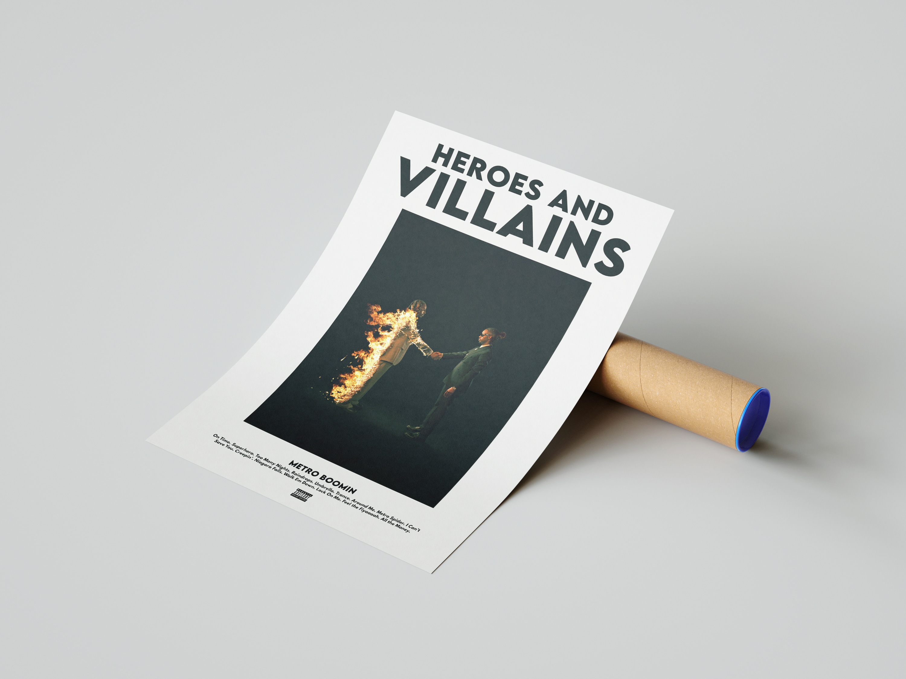 Metro Boomin 'Heroes & Villains' V2 Poster | Hype Posters