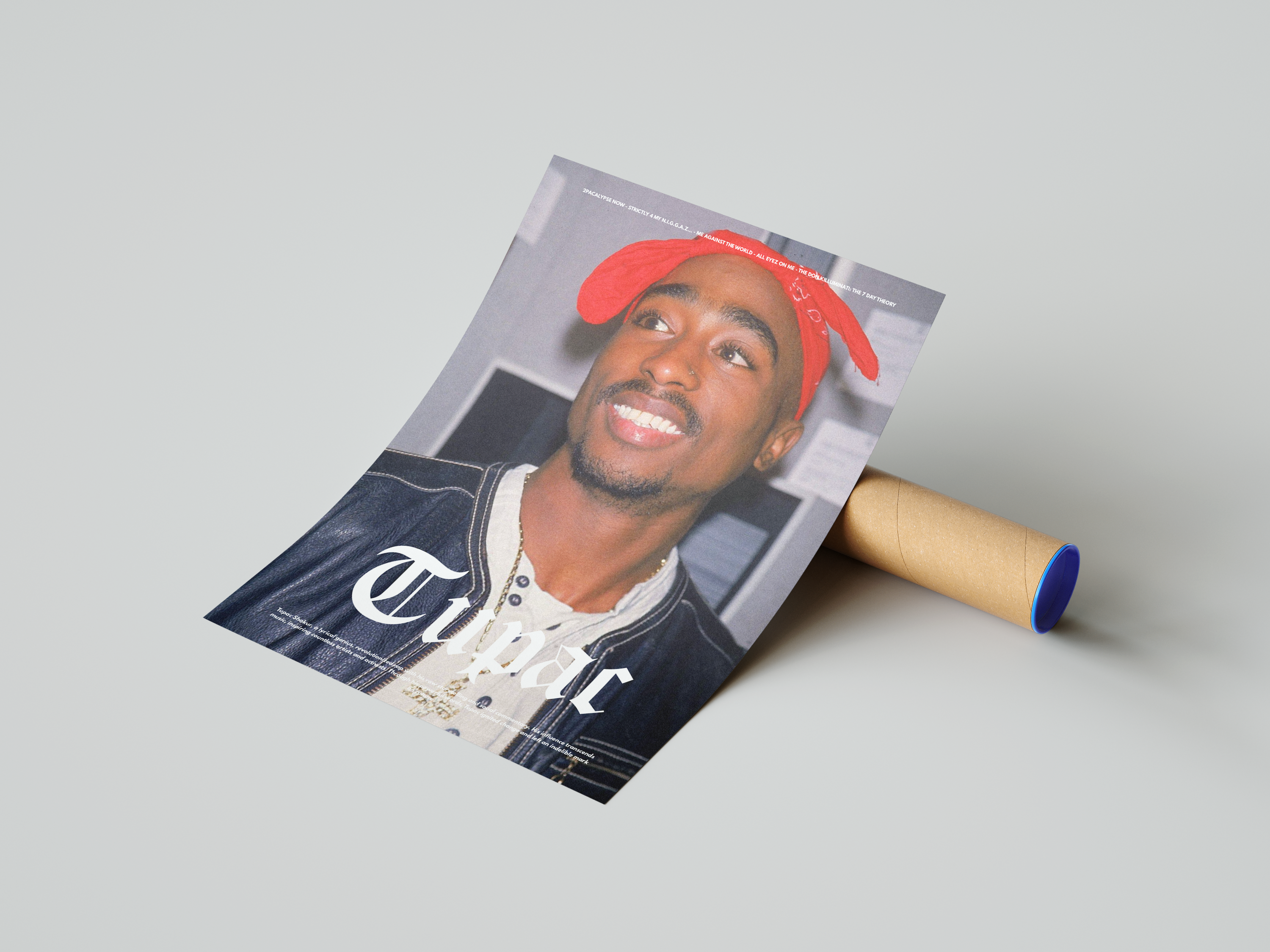 2PAC 'Classic Red' Poster | Hype Posters