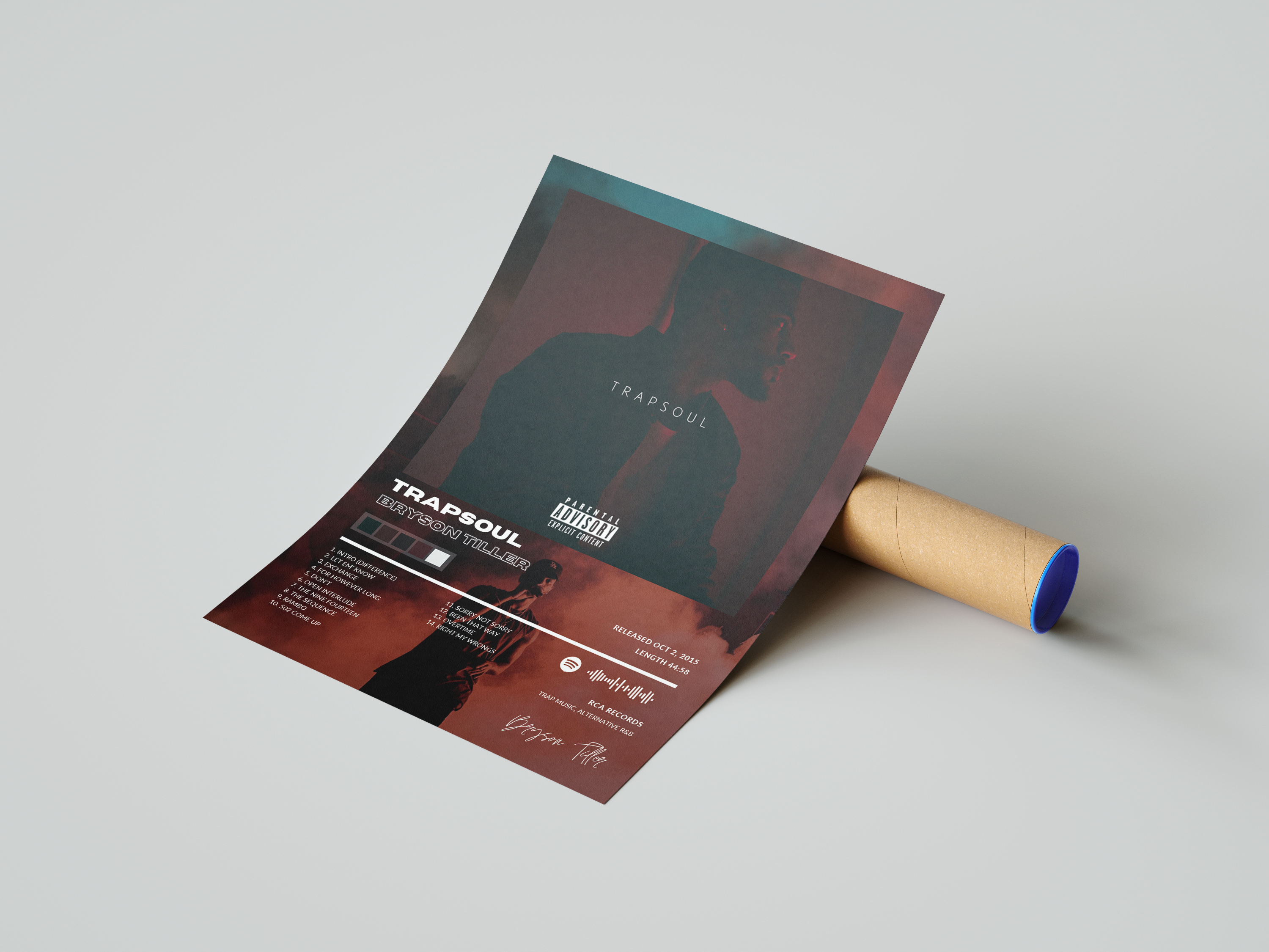 Bryson Tiller 'Trapsoul' Album Poster | Hype Posters