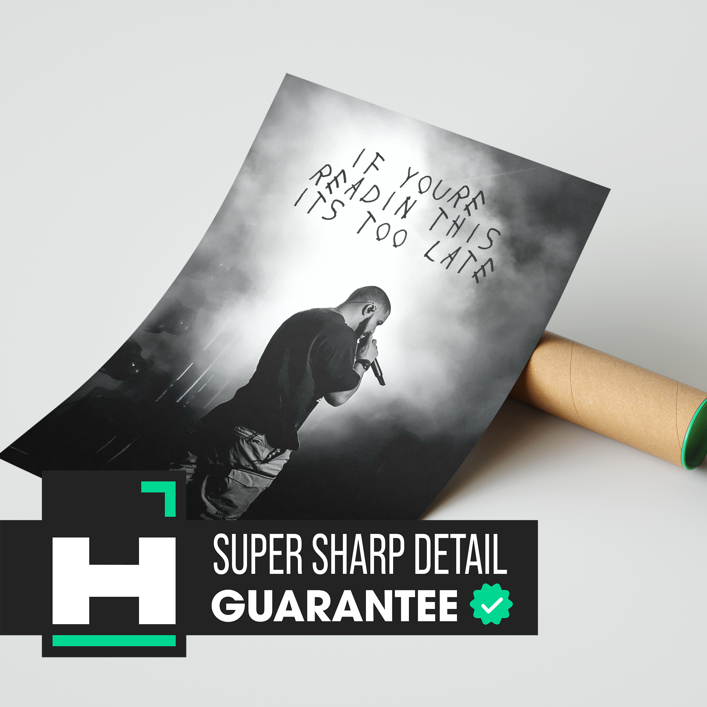 Drake Too Late Poster | Hype Posters