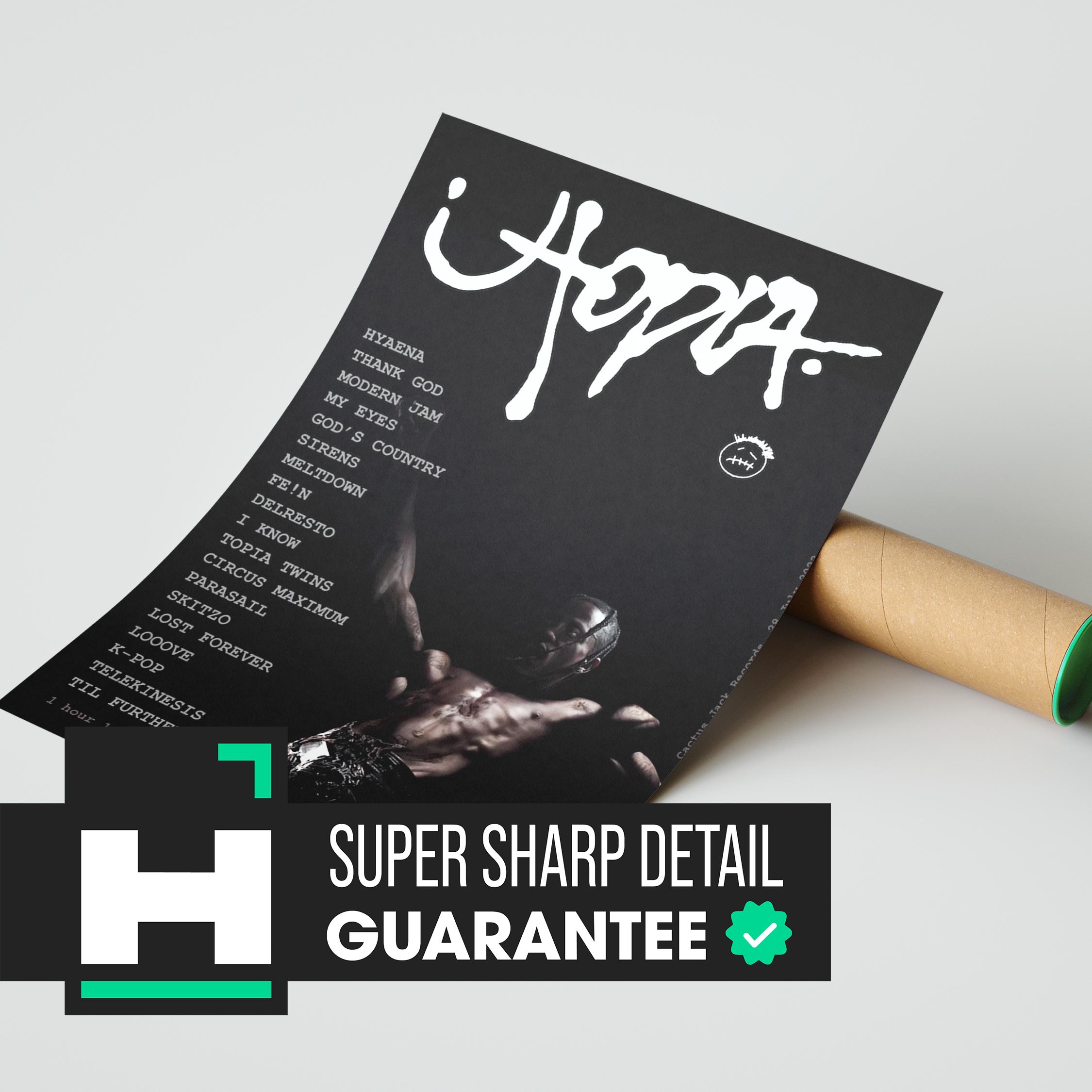 Travis Scott Utopia Tracklist Poster | Hype Posters