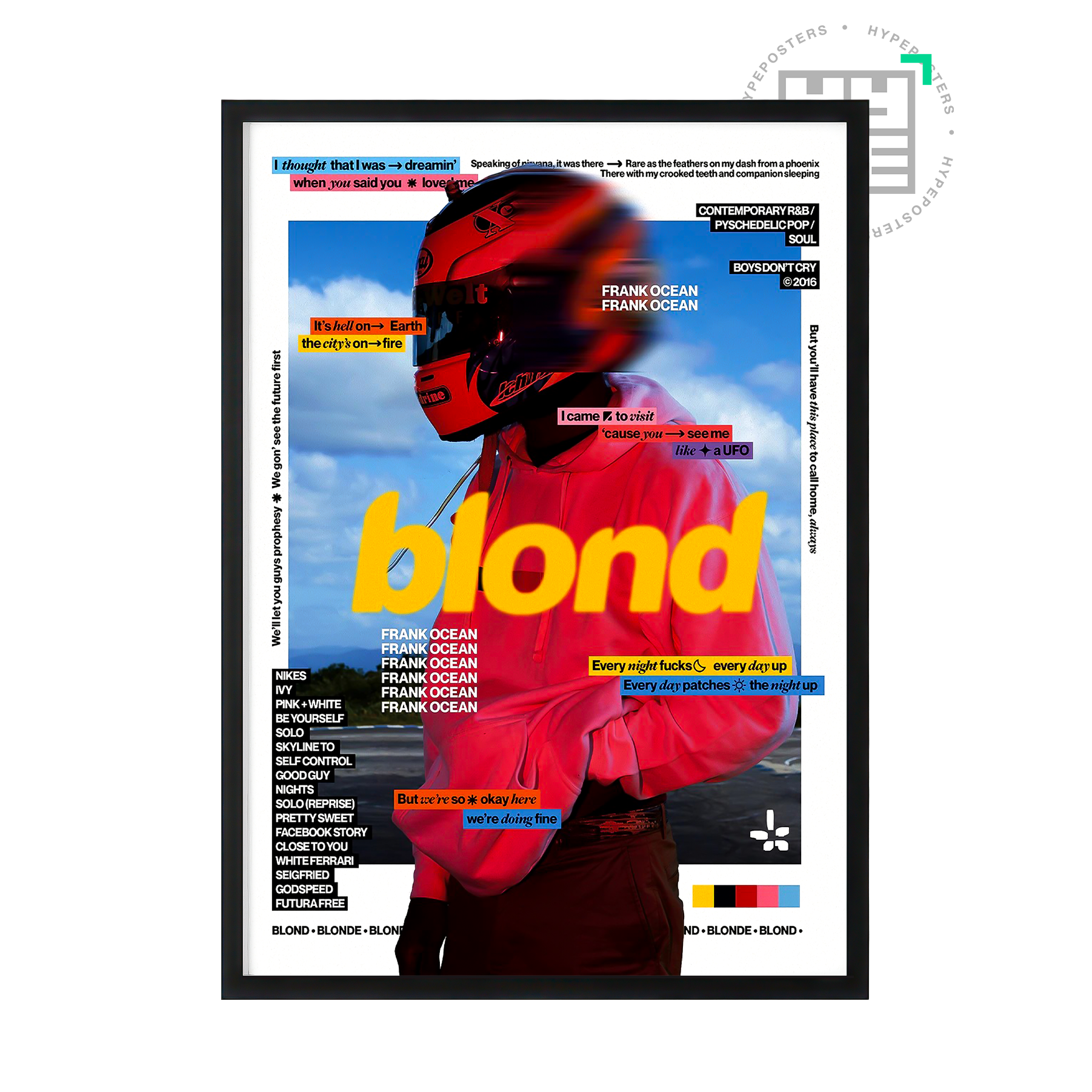 Frank Ocean Blond Poster