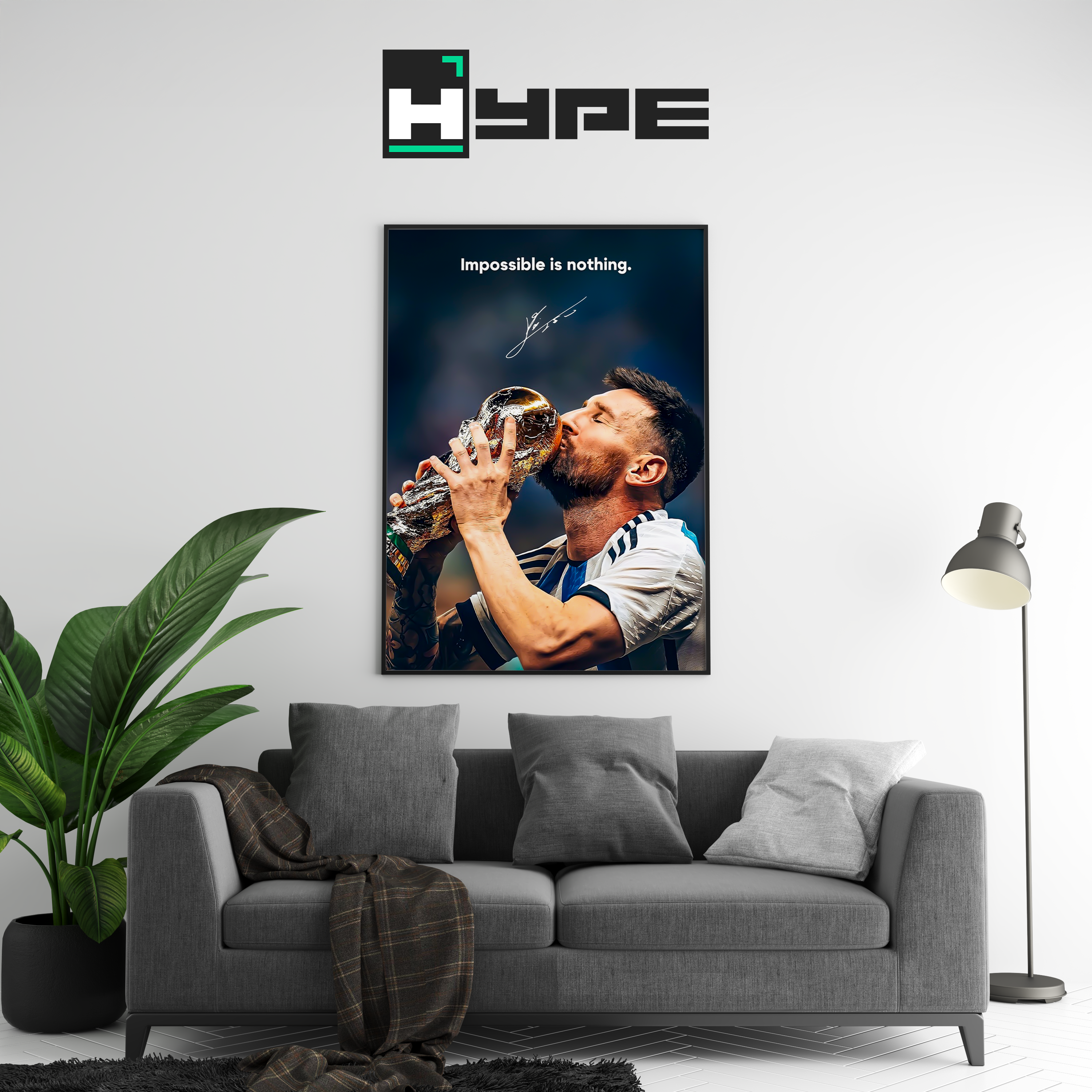 Messi 'Impossible Is Nothing' Poster | Hype Posters