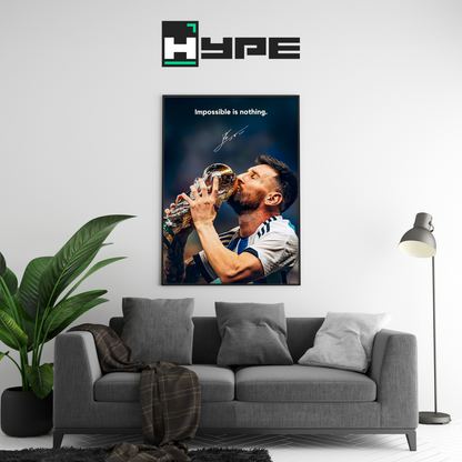 Messi 'Impossible Is Nothing' Poster | Hype Posters