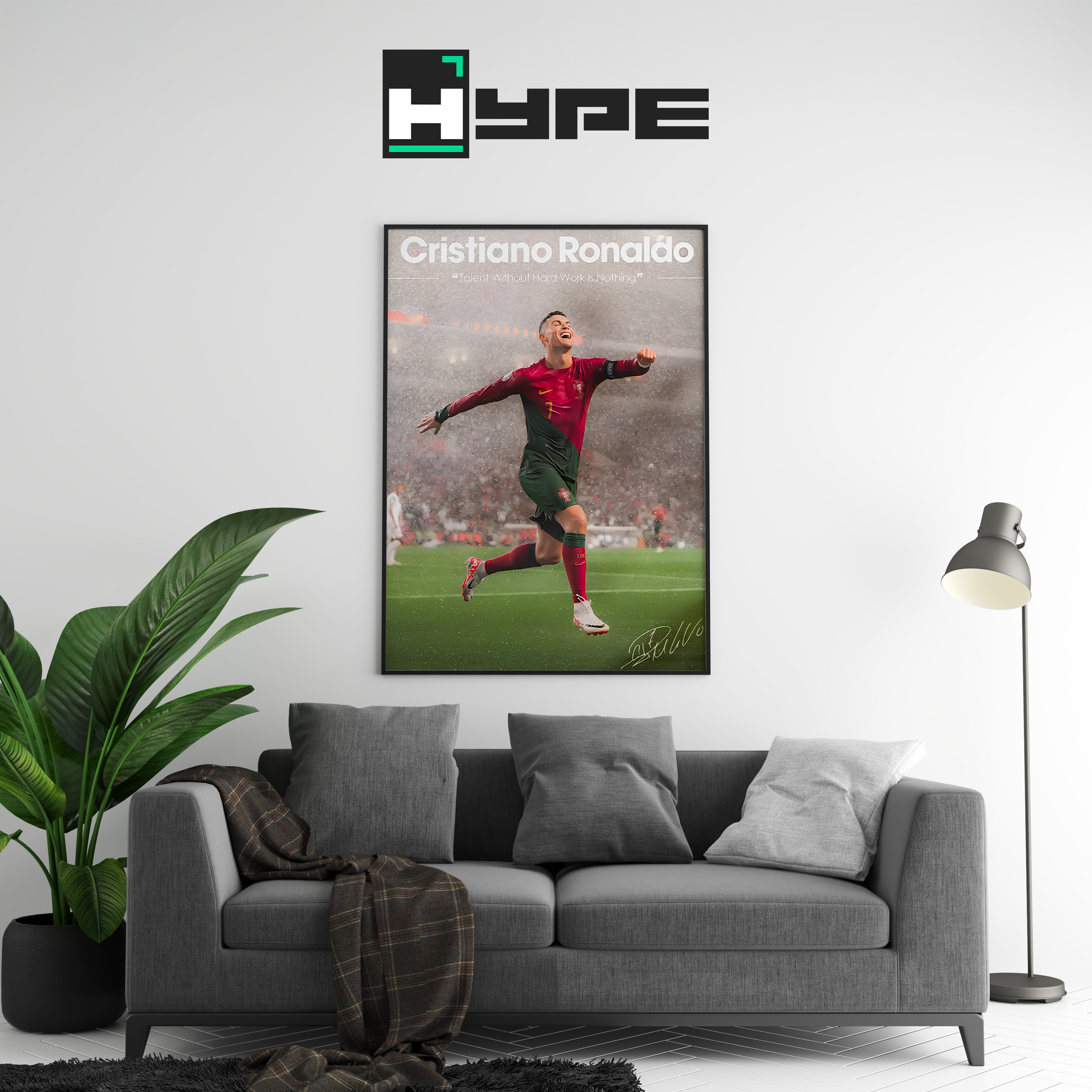 Cristiano Ronaldo 'Hard Work' Poster | Hype Posters