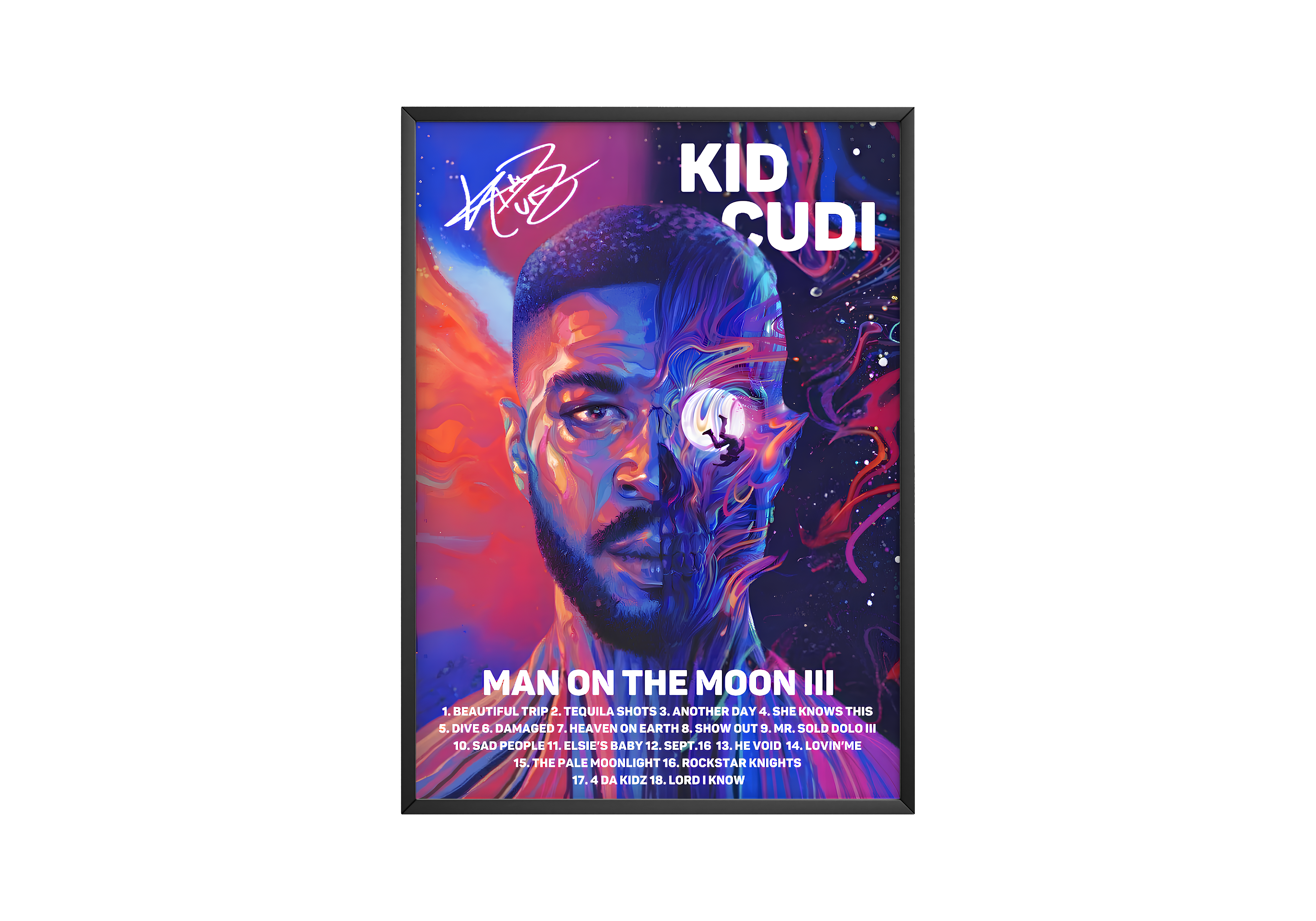 Kid Cudi - "Man On The Moon III" Signature Poster | Hype Posters