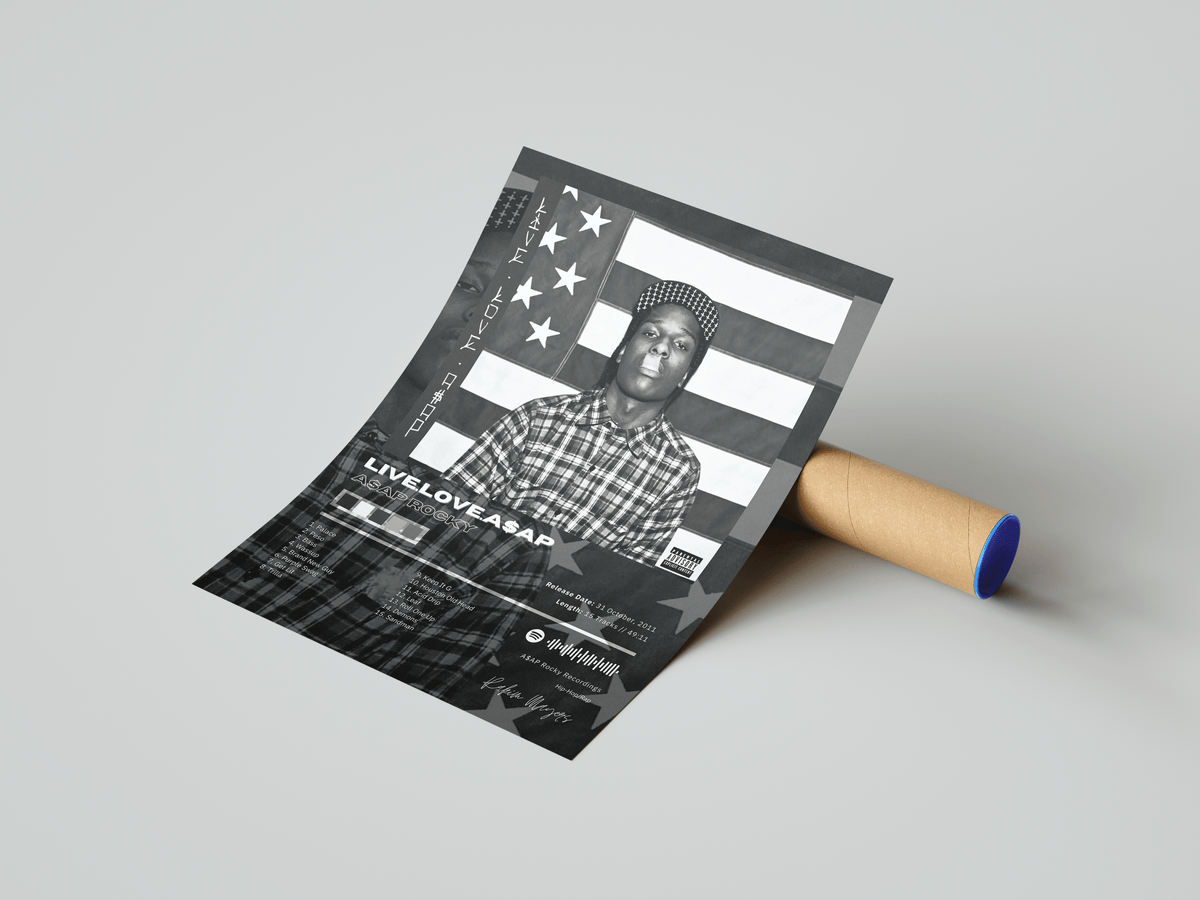 Asap Rocky 'Live Love A$ap' Album Poster - Posters, Prints & Wall Art | HYPE Posters