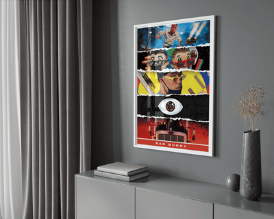 Bad Bunny Album Montage Poster - Posters, Prints & Wall Art | HYPE Posters