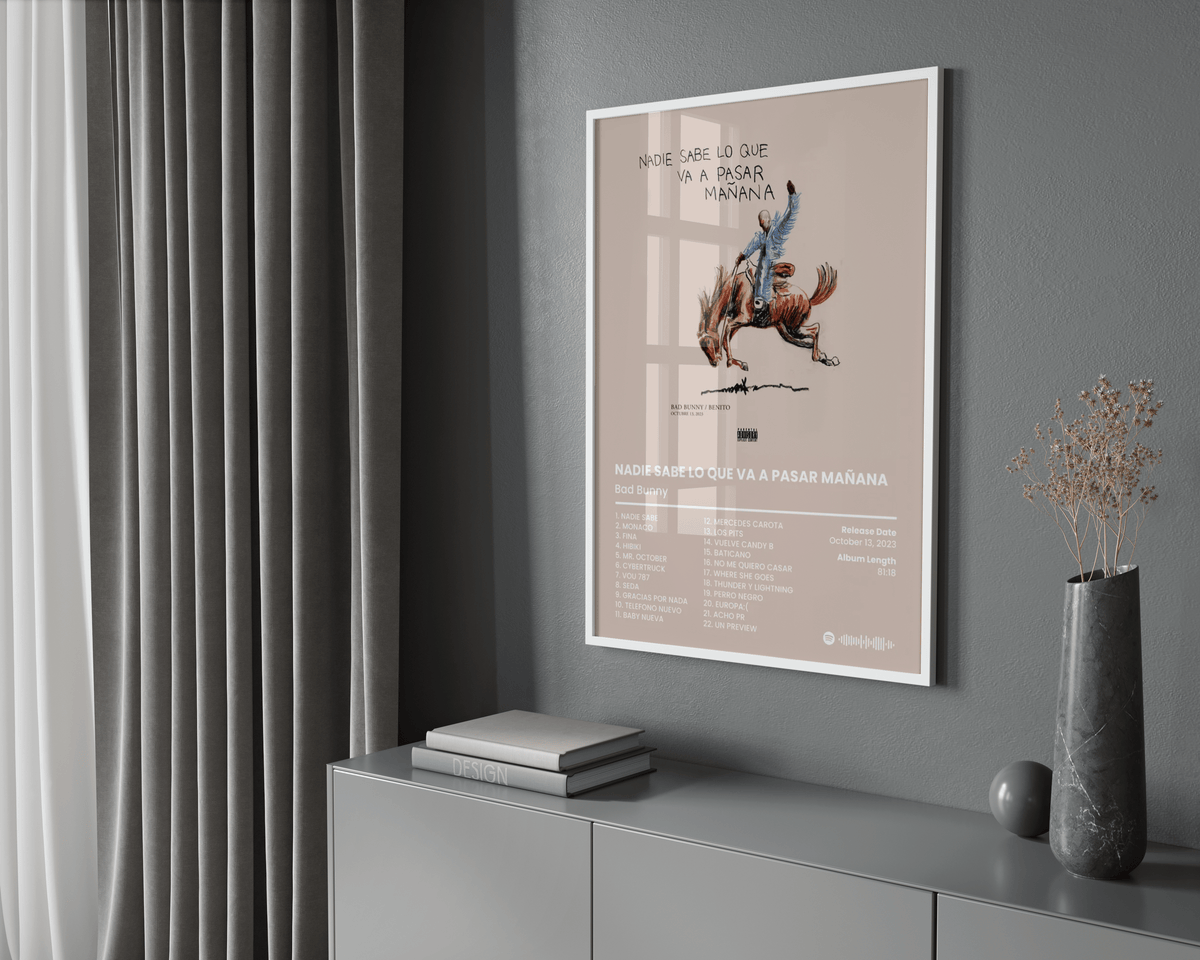 Bad Bunny 'Nadie Sabe Lo Que Va A Pasar Manana' Album Poster - Posters, Prints & Wall Art | HYPE Posters