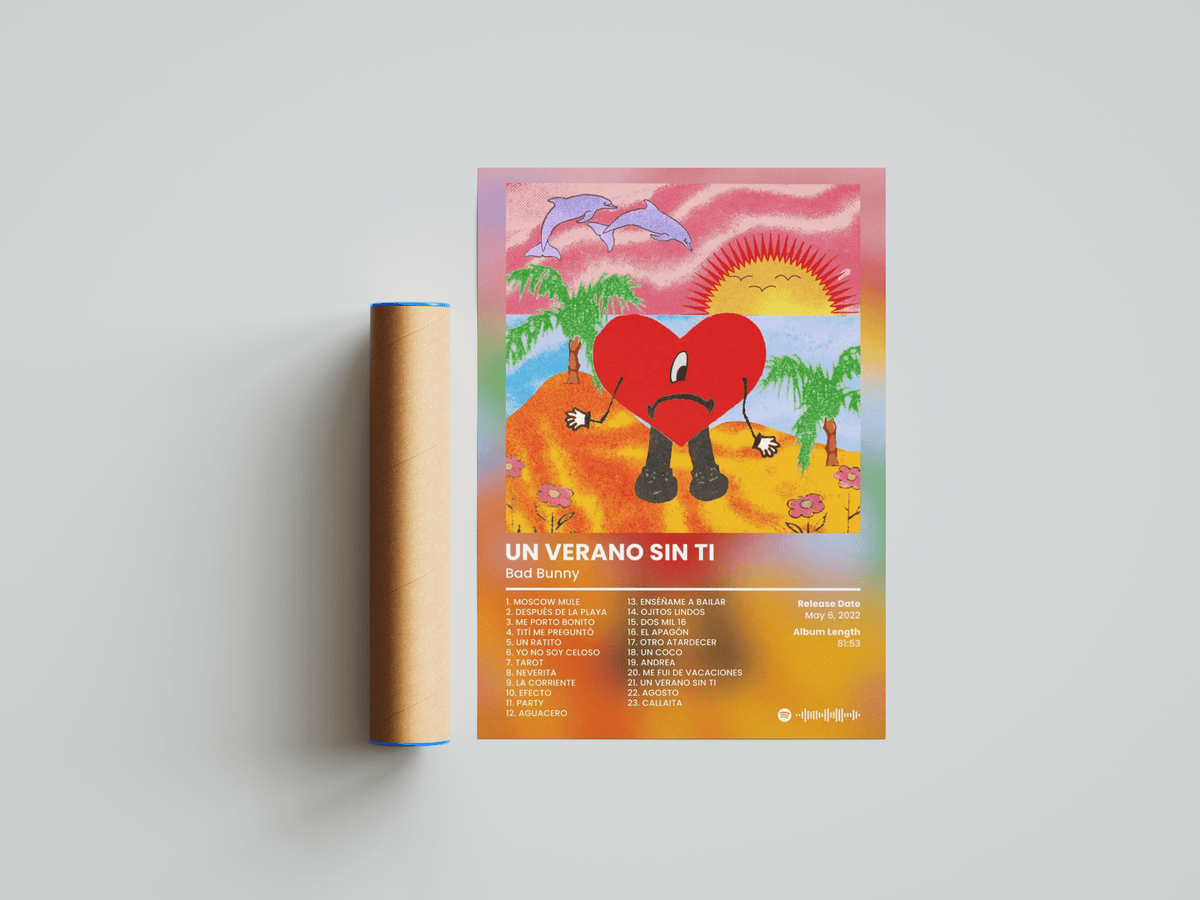 Bad Bunny 'Un Verano Sin Ti' Album Poster - Posters, Prints & Wall Art | HYPE Posters