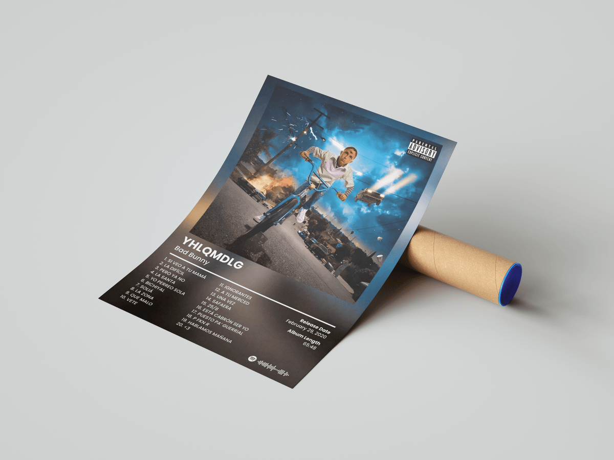Bad Bunny 'YHLQMDLG' Album Poster - Posters, Prints & Wall Art | HYPE Posters