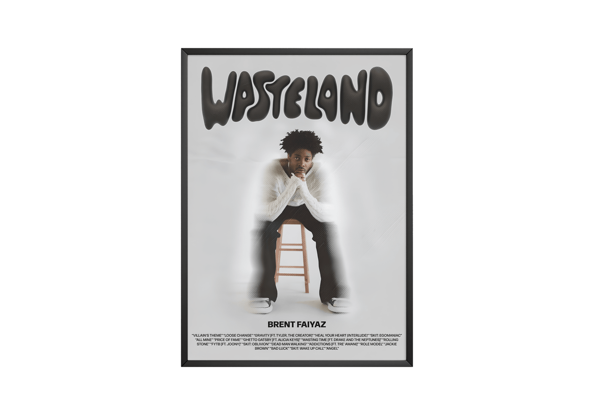 Brent Faiyaz 'Wasteland' Throne Poster - Posters, Prints & Wall Art | HYPE Posters