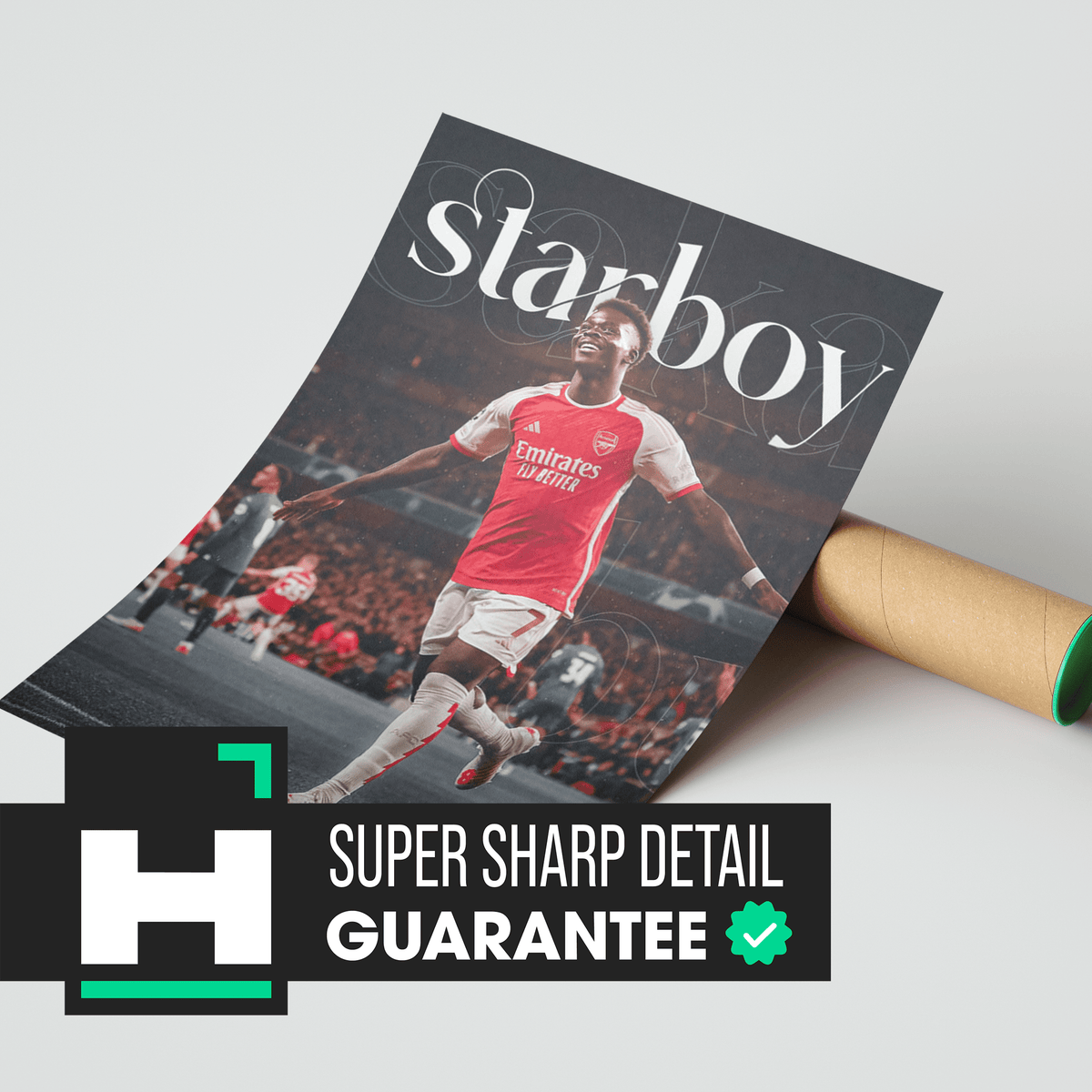 Bukayo Saka 'Starboy' Poster - Posters, Prints & Wall Art | HYPE Posters