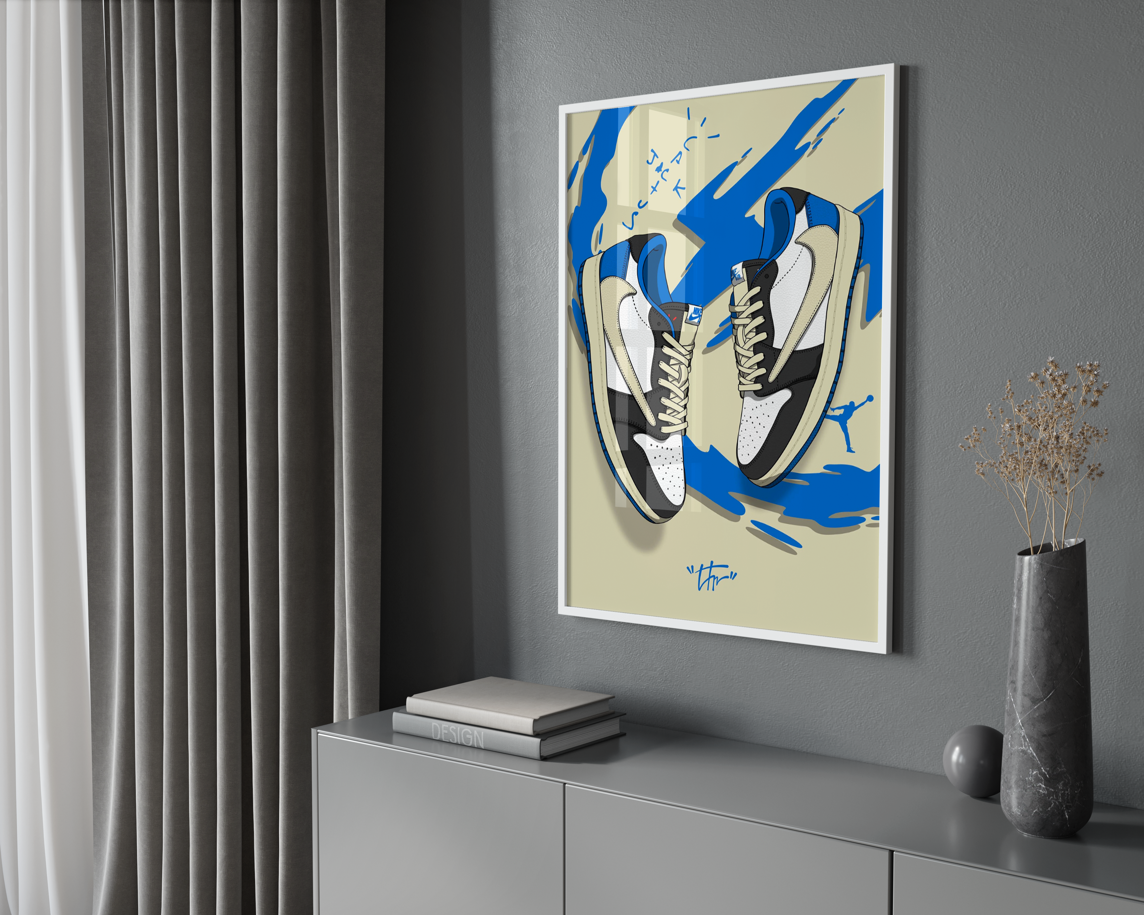 Nike Blue Cactus Jack Poster | Hype Posters