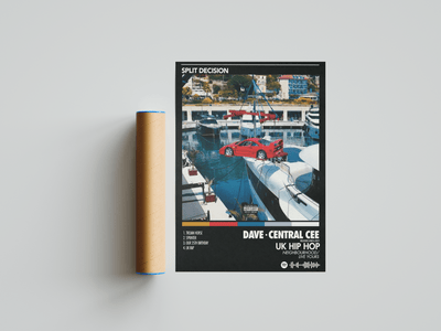 Central Cee 'Split Decision' Album Poster - Posters, Prints & Wall Art | HYPE Posters