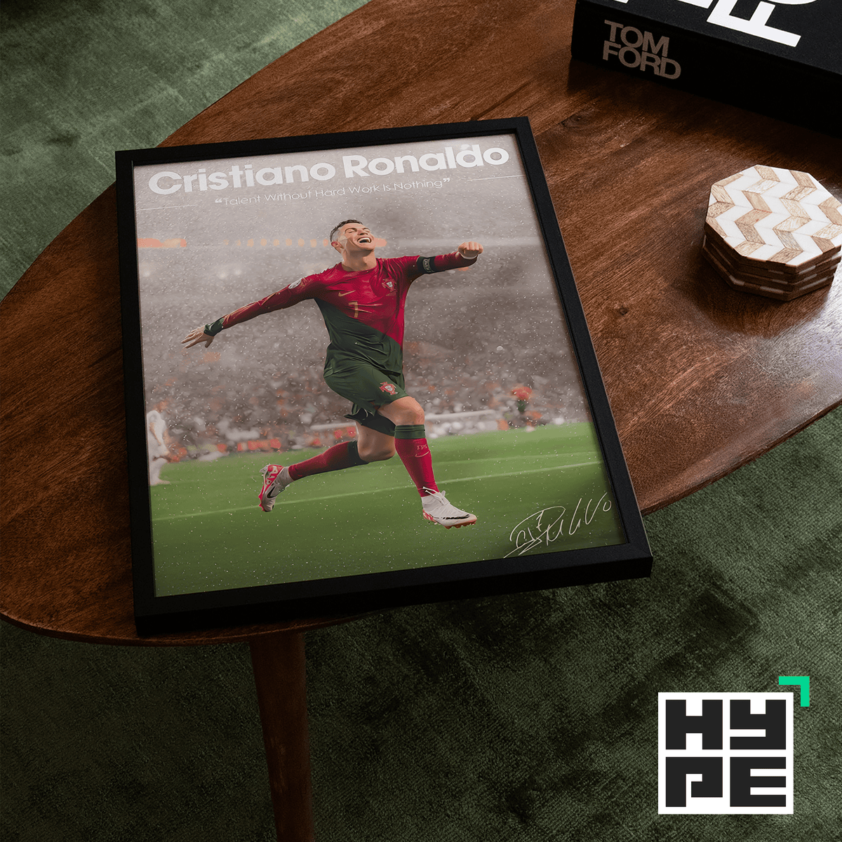 Cristiano Ronaldo 'Hard Work' Poster - Posters, Prints & Wall Art | HYPE Posters