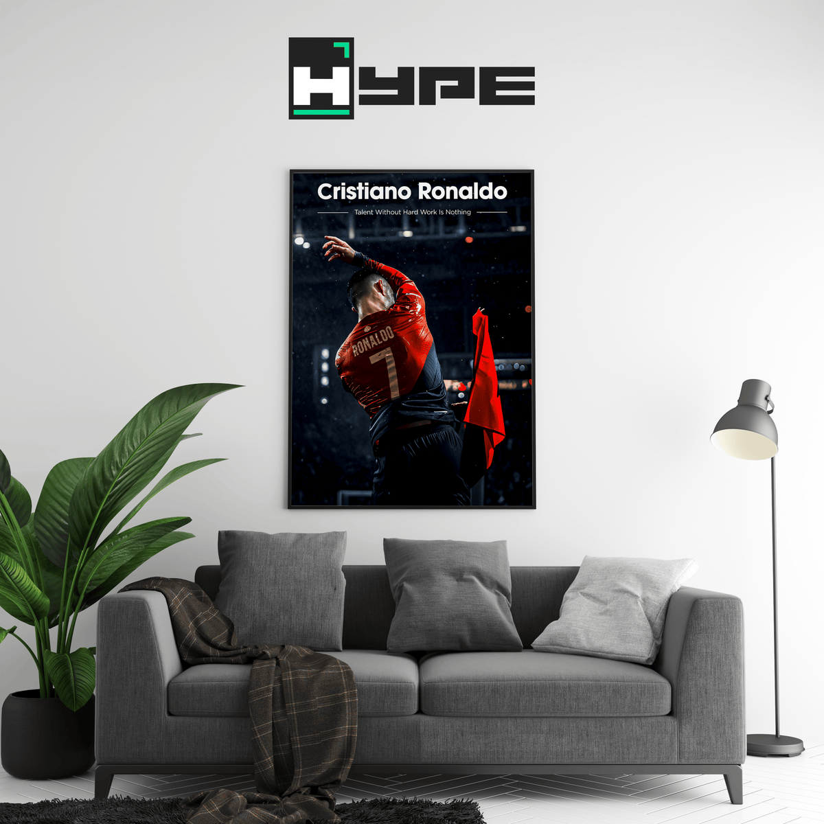 Cristiano Ronaldo 'Hard Work' Poster - Posters, Prints & Wall Art | HYPE Posters
