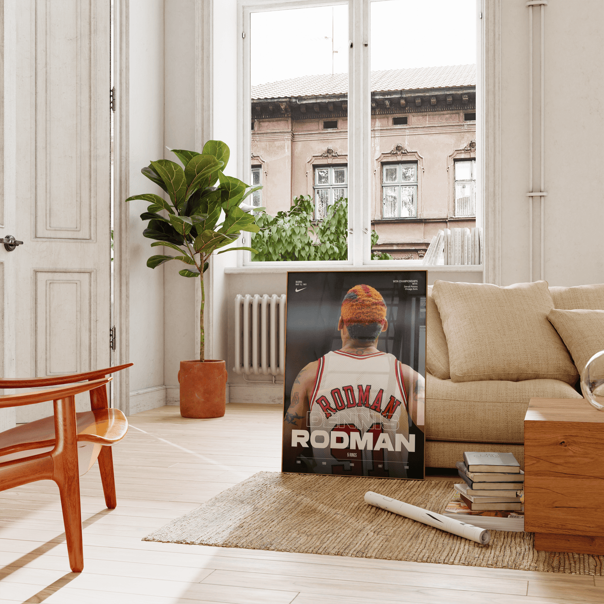 Dennis Rodman 5 Rings Poster - Posters, Prints & Wall Art | HYPE Posters