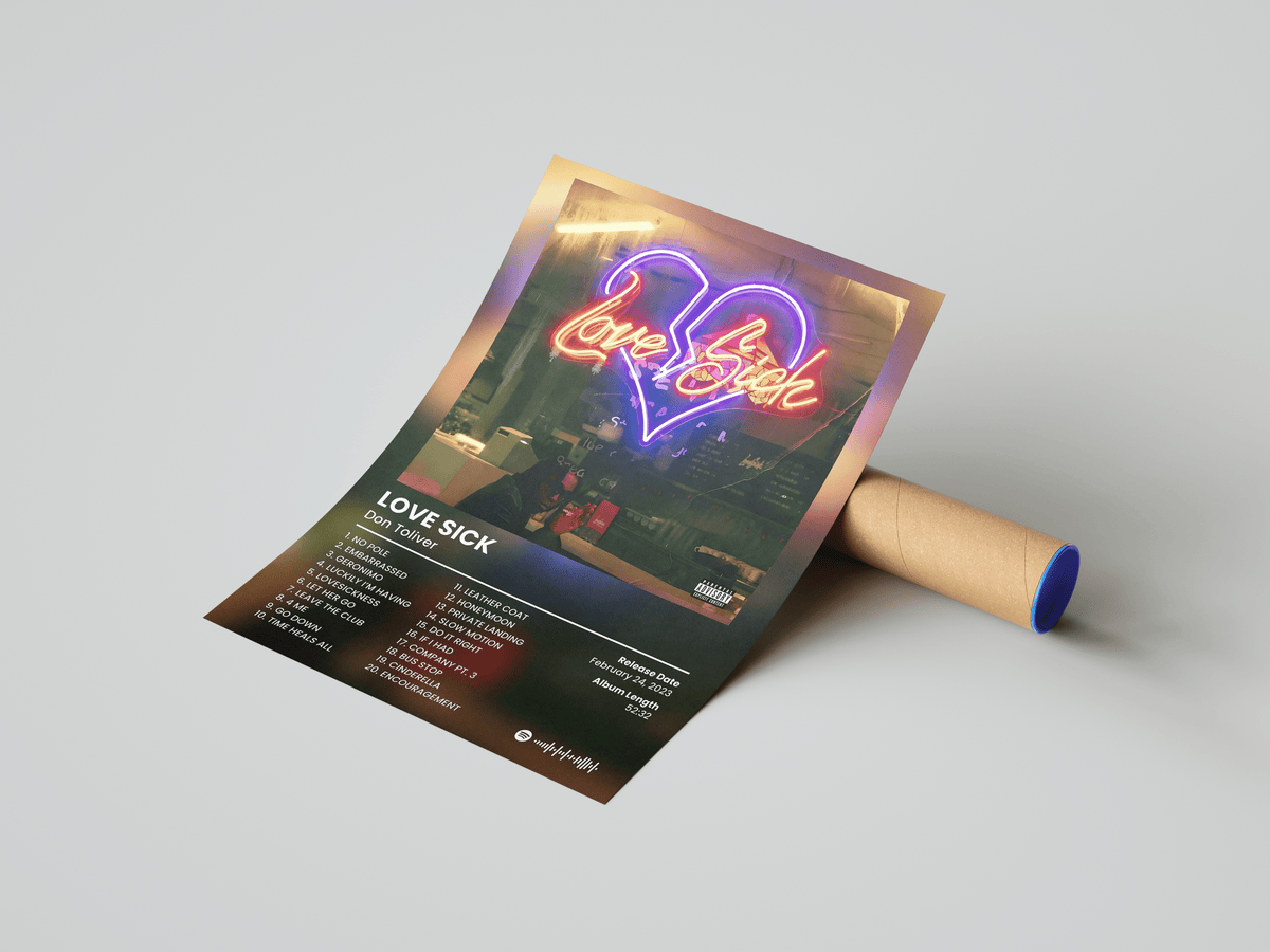 Don Toliver 'Love Sick' Album Poster - Posters, Prints & Wall Art | HYPE Posters