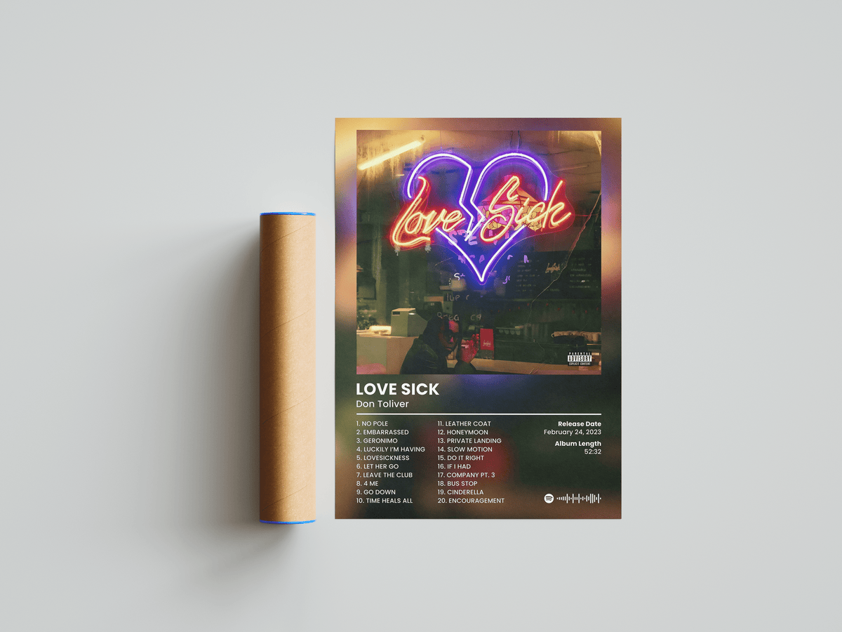 Don Toliver 'Love Sick' Album Poster - Posters, Prints & Wall Art | HYPE Posters