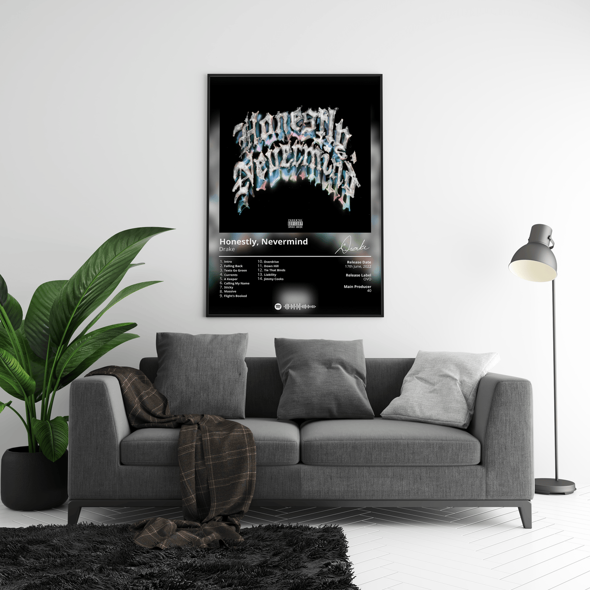 Drake 'Honestly, Nevermind' Album Poster - Posters, Prints & Wall Art | HYPE Posters