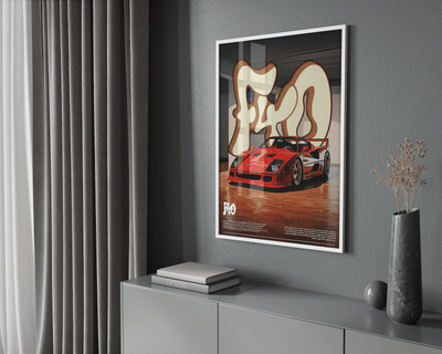 Ferrari F40 Poster - Posters, Prints & Wall Art | HYPE Posters