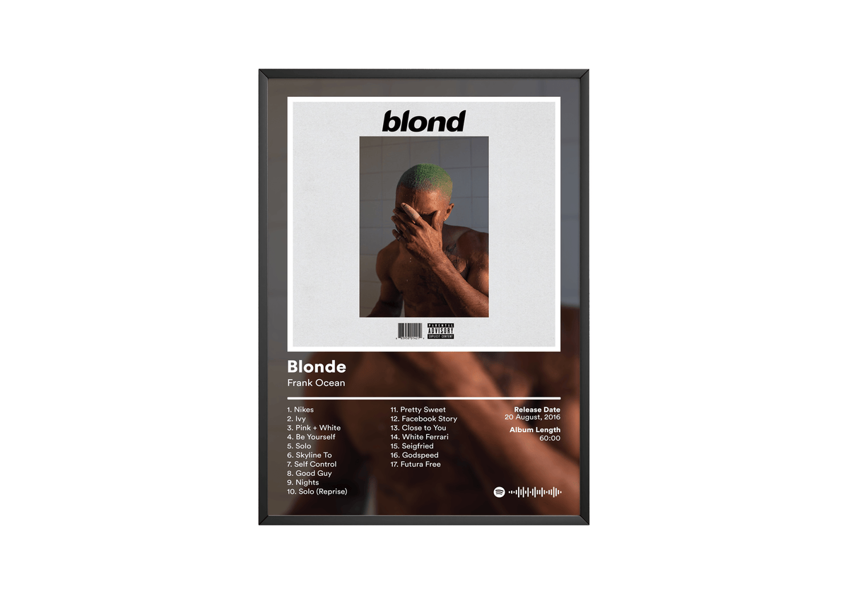Frank Ocean 'Blonde' Album Poster - Posters, Prints & Wall Art | HYPE Posters