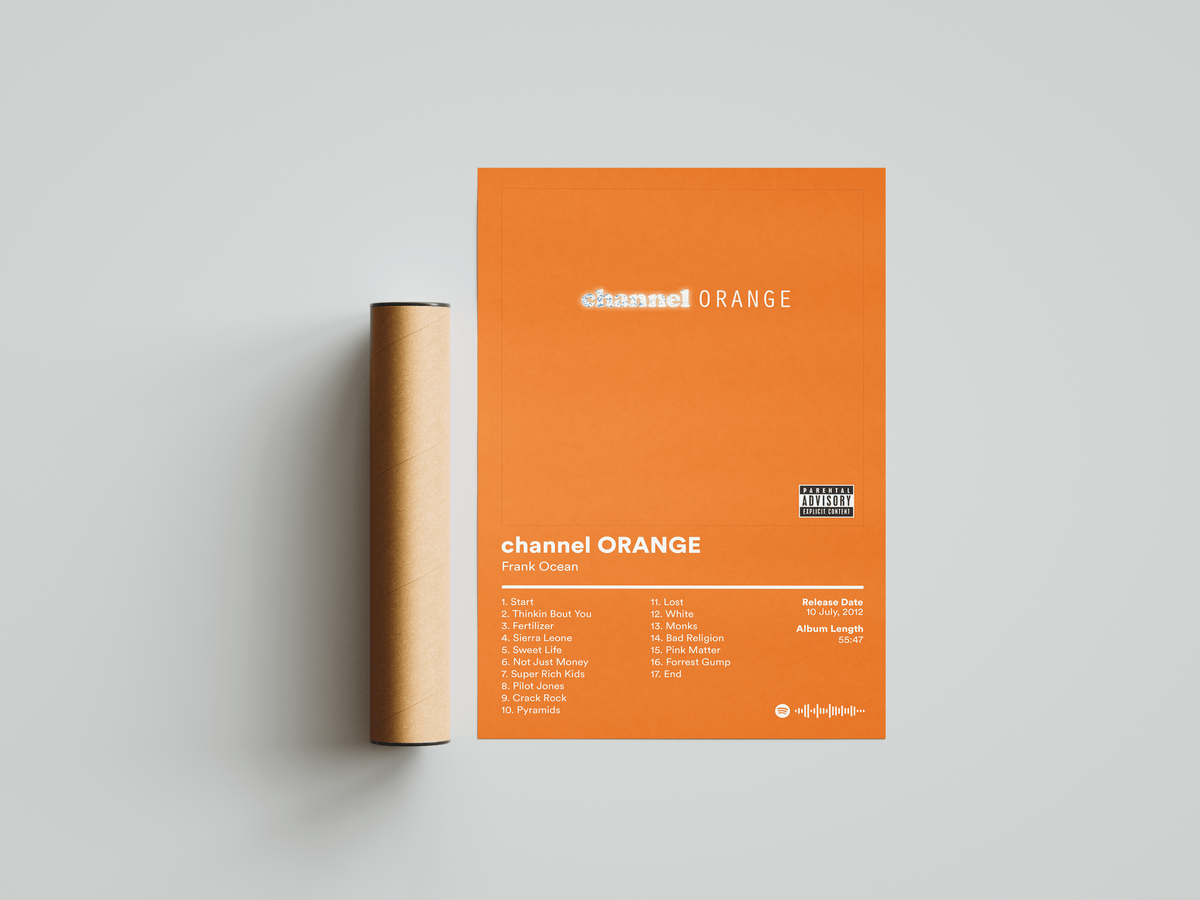 Frank Ocean 'Channel ORANGE' Album Poster - Posters, Prints & Wall Art | HYPE Posters