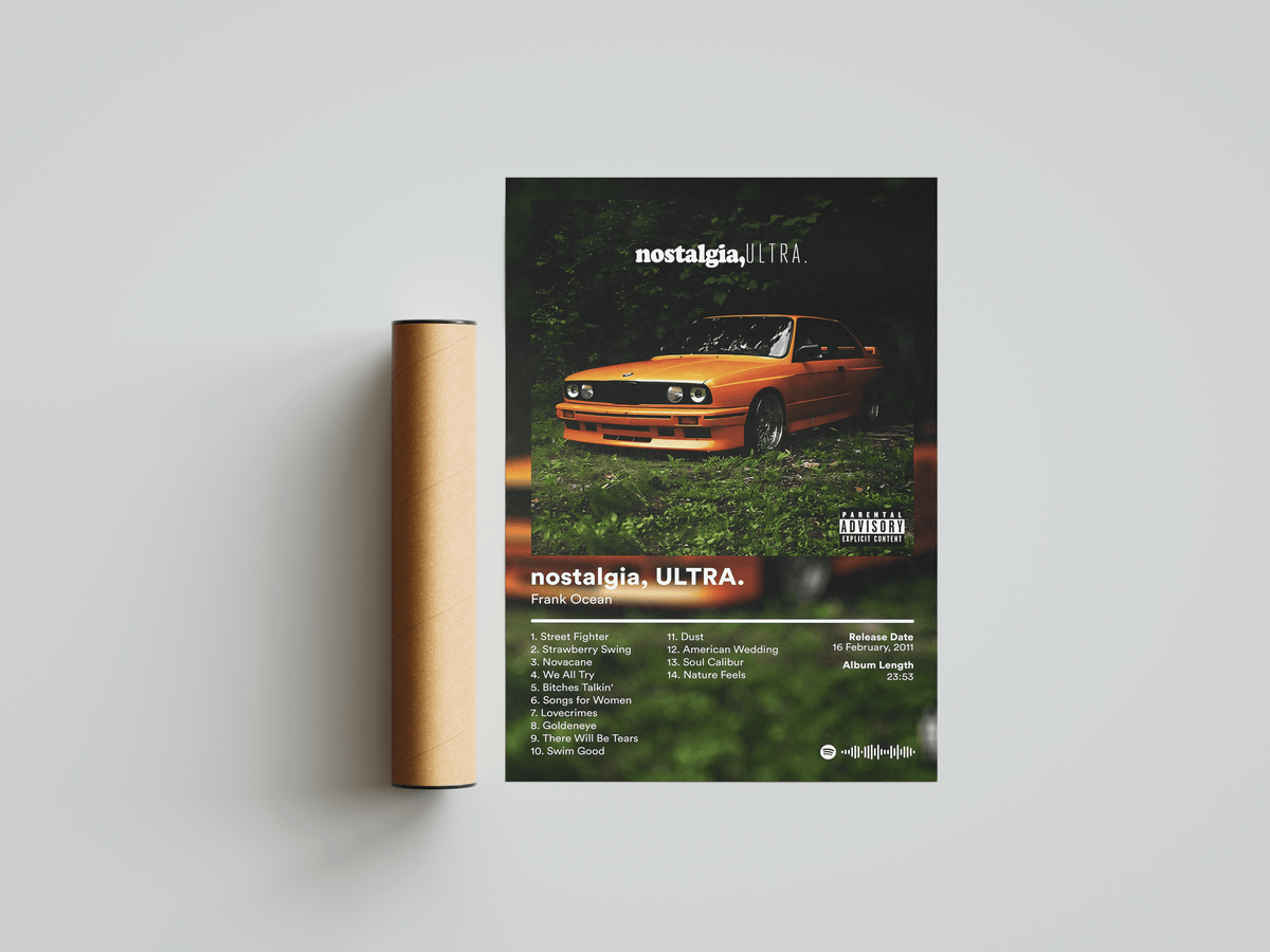 Frank Ocean 'nostalgia, ULTRA' Album Poster - Posters, Prints & Wall Art | HYPE Posters
