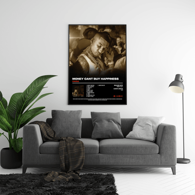 Fredo - "Money Can't Buy Happiness" Album Poster - Posters, Prints & Wall Art | HYPE Posters