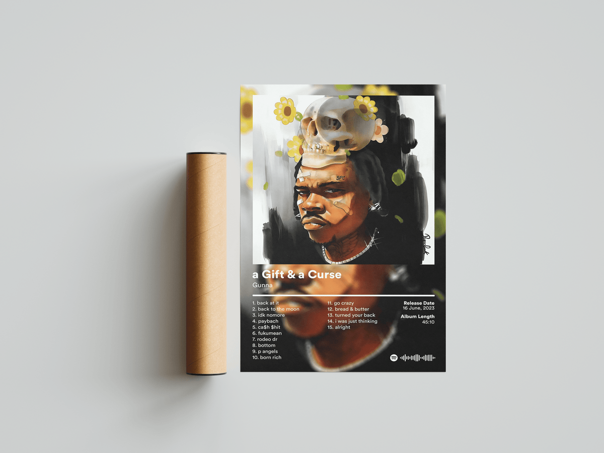 Gunna 'a Gift & a Curse' Album Poster - Posters, Prints & Wall Art | HYPE Posters