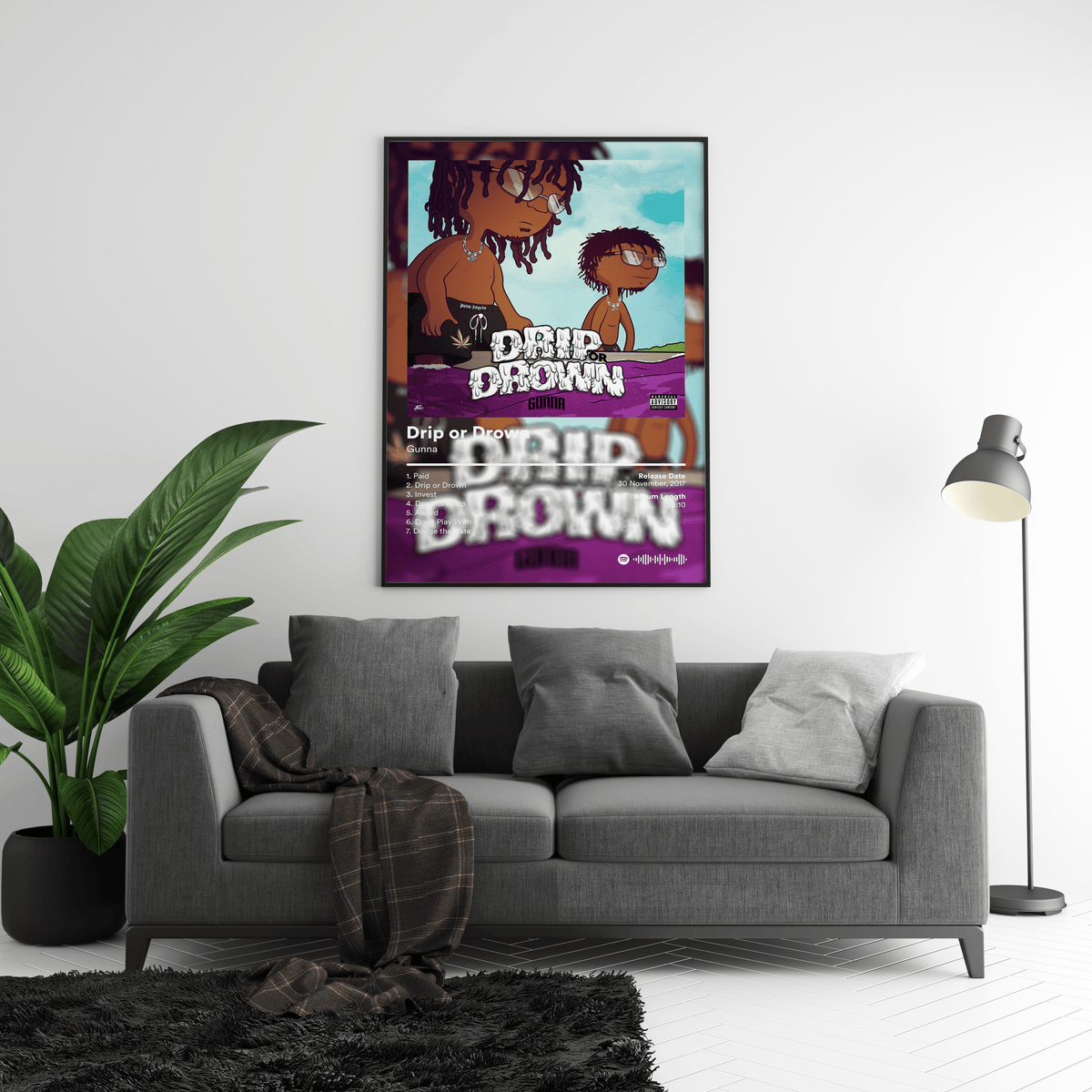 Gunna 'Drip or Drown' Album Poster - Posters, Prints & Wall Art | HYPE Posters