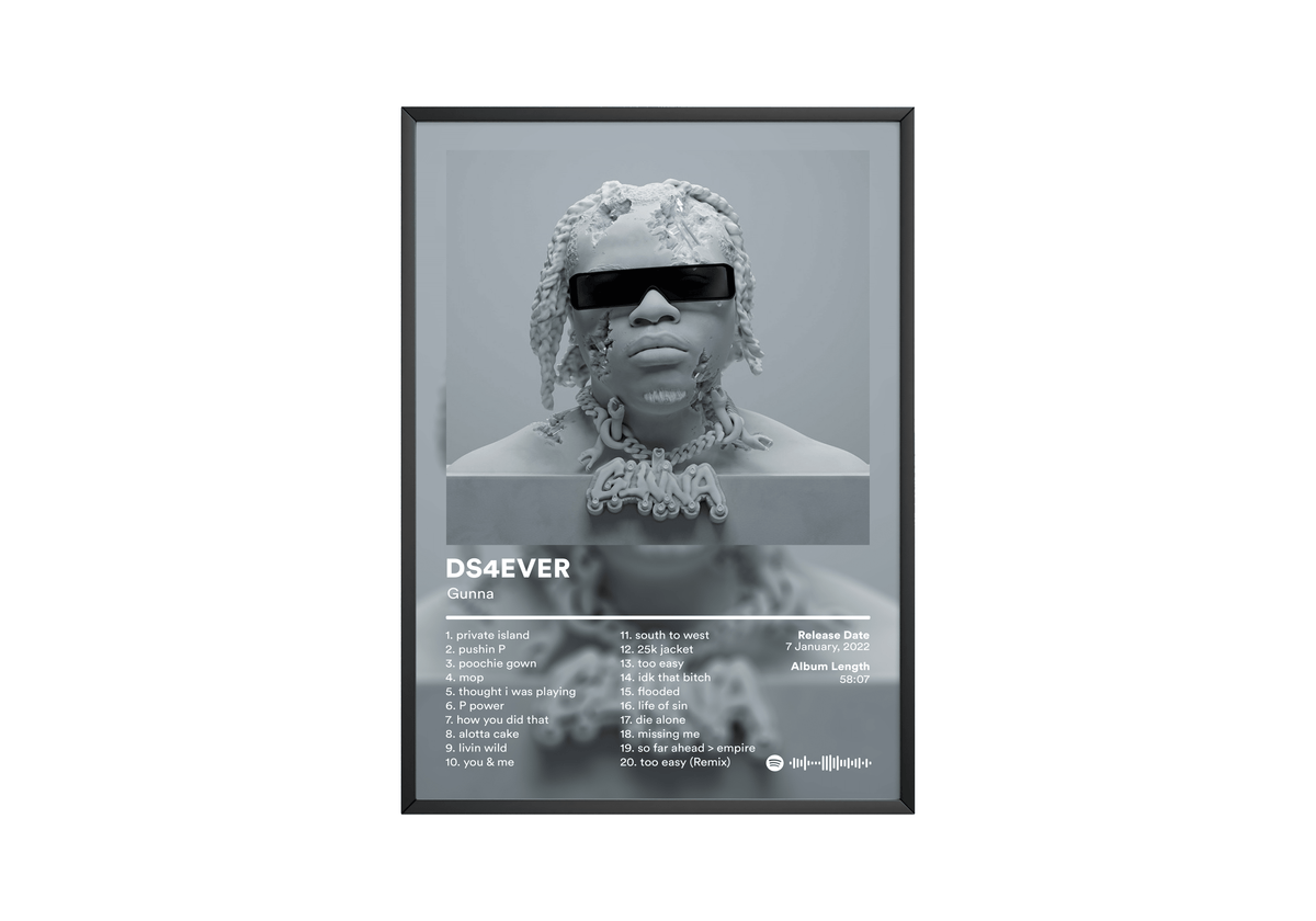 Gunna 'DS4EVER' Album Poster - Posters, Prints & Wall Art | HYPE Posters