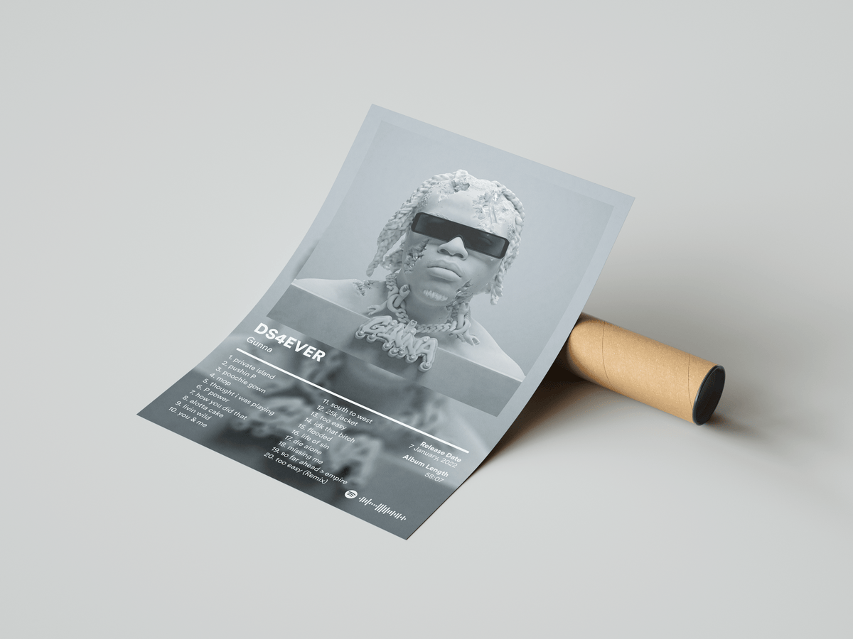 Gunna 'DS4EVER' Album Poster - Posters, Prints & Wall Art | HYPE Posters