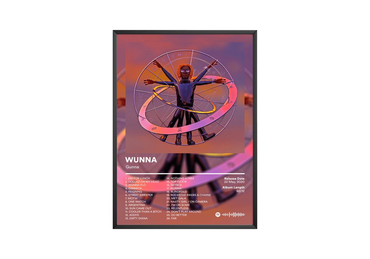 Gunna 'WUNNA' Album Poster - Posters, Prints & Wall Art | HYPE Posters