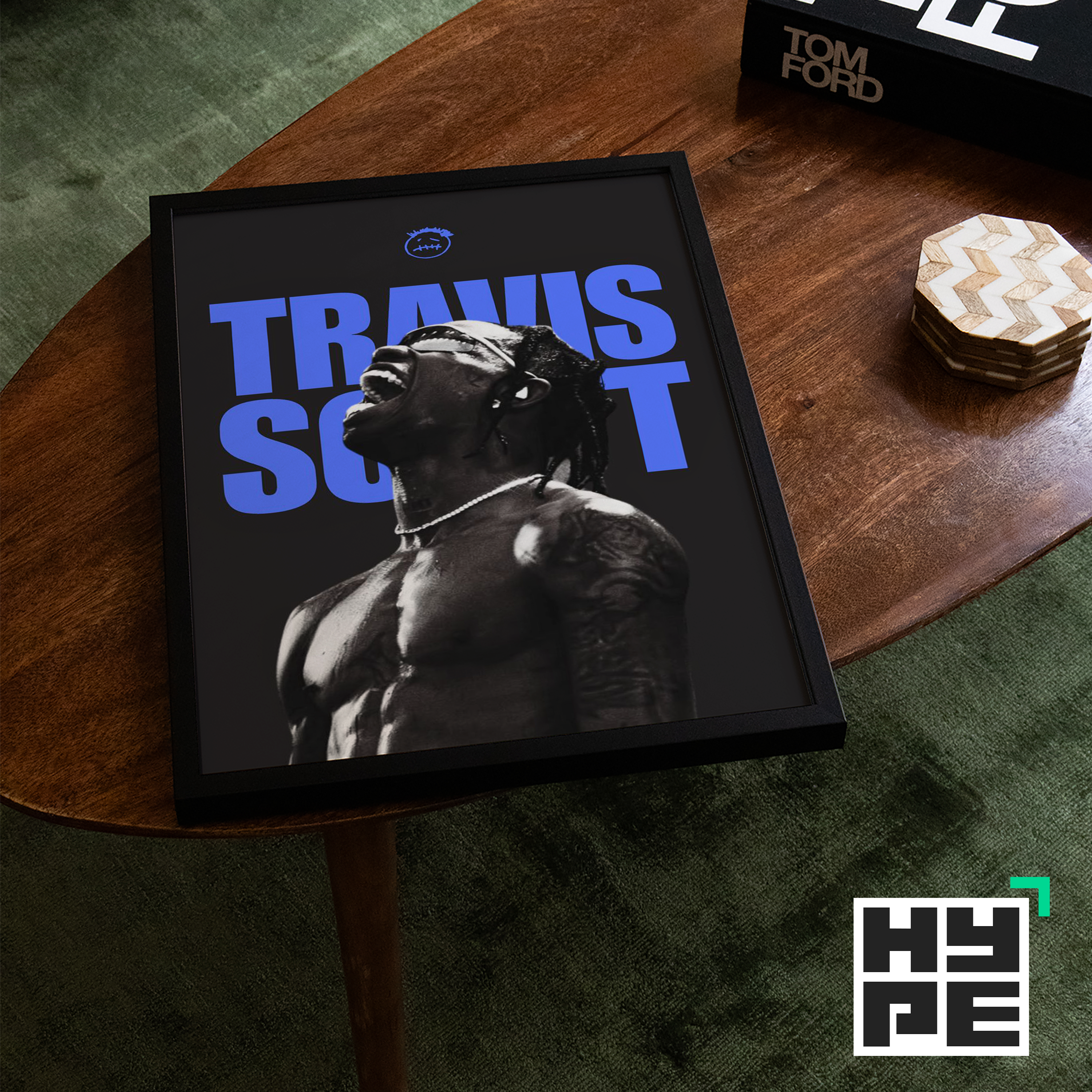 Travis Scott Blue Poster | Hype Posters