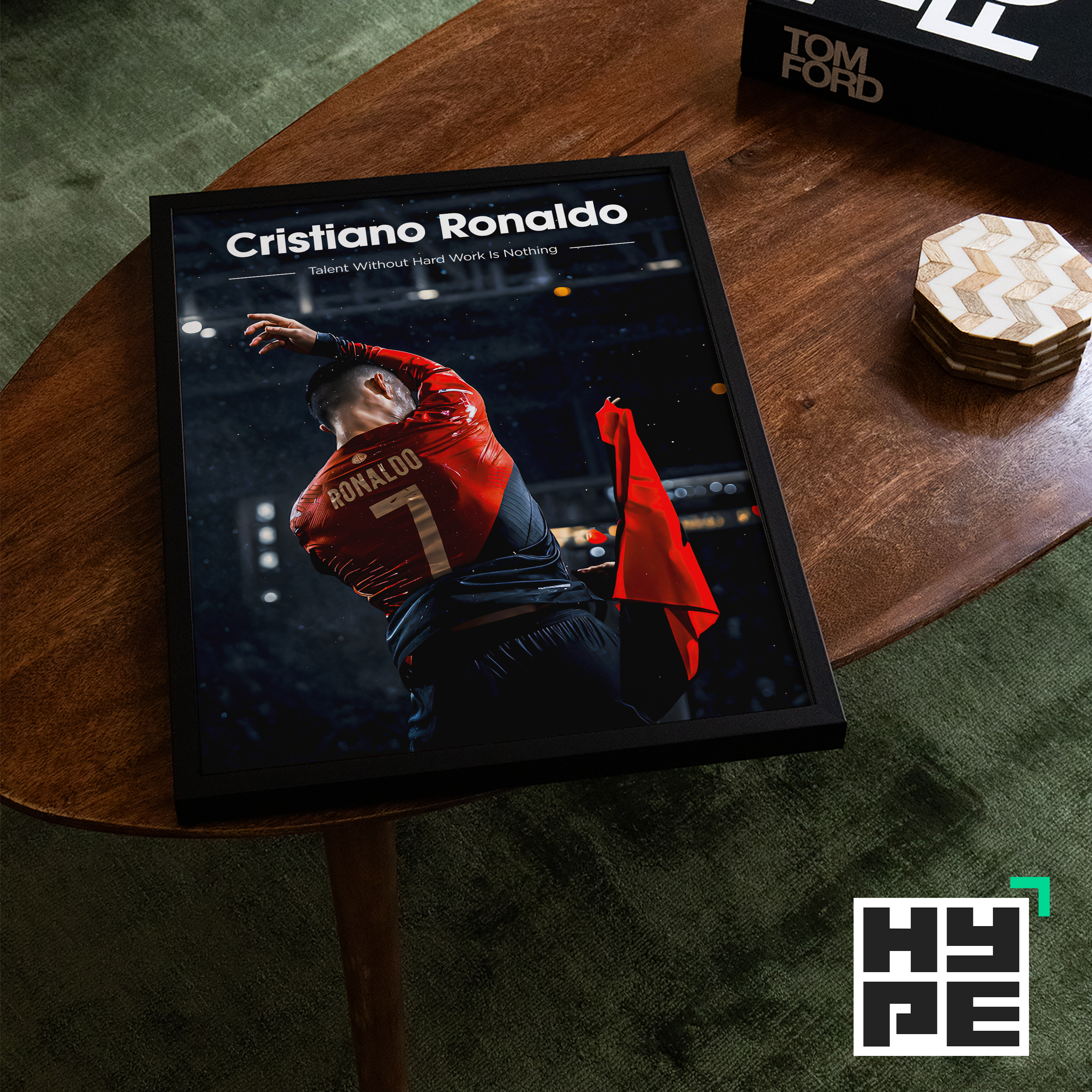 Cristiano Ronaldo 'Hard Work' Poster | Hype Posters