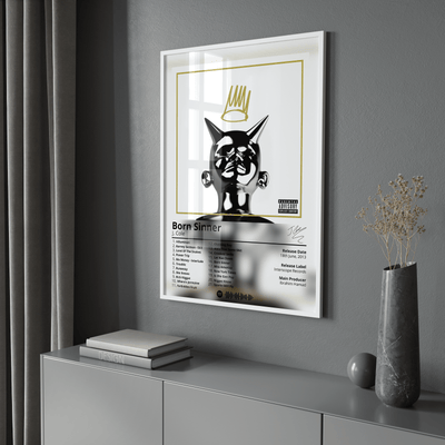 J Cole 'Born Sinner' Album Poster - Posters, Prints & Wall Art | HYPE Posters