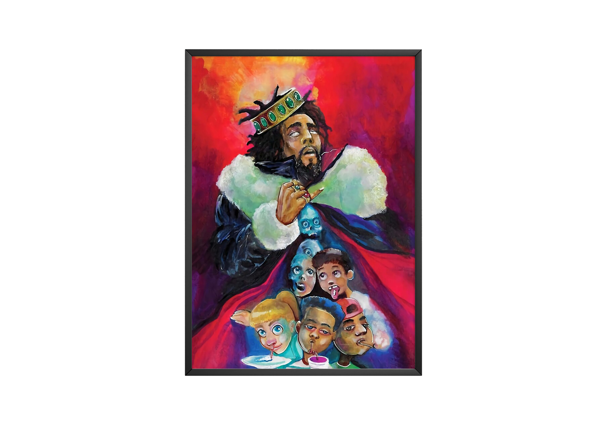 J Cole - Painted Poster - Posters, Prints & Wall Art | HYPE Posters