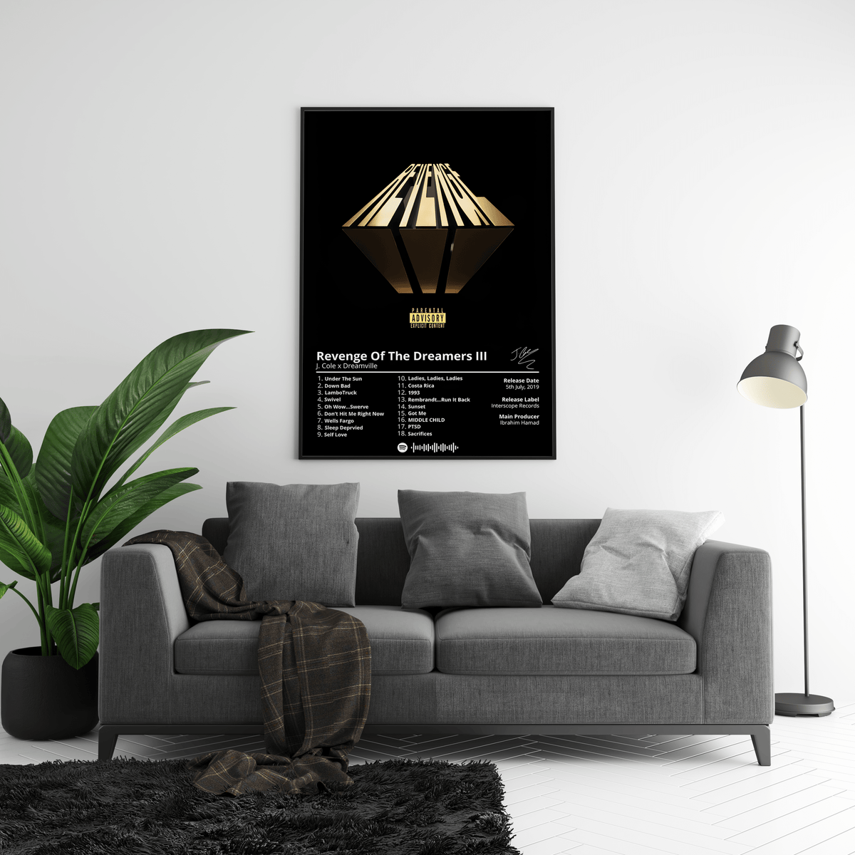 J Cole 'Revenge Of The Dreamers III' Album Poster - Posters, Prints & Wall Art | HYPE Posters