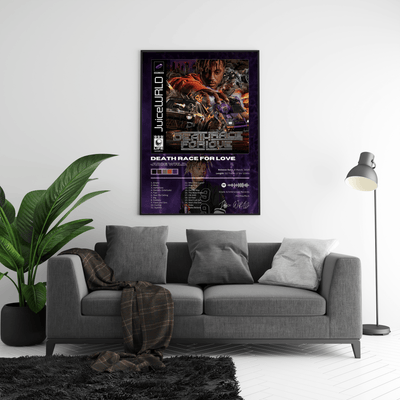 Juice WRLD 'Death Race For Love' Album Poster - Posters, Prints & Wall Art | HYPE Posters