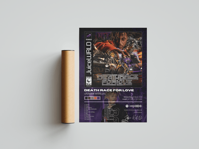 Juice WRLD 'Death Race For Love' Album Poster - Posters, Prints & Wall Art | HYPE Posters