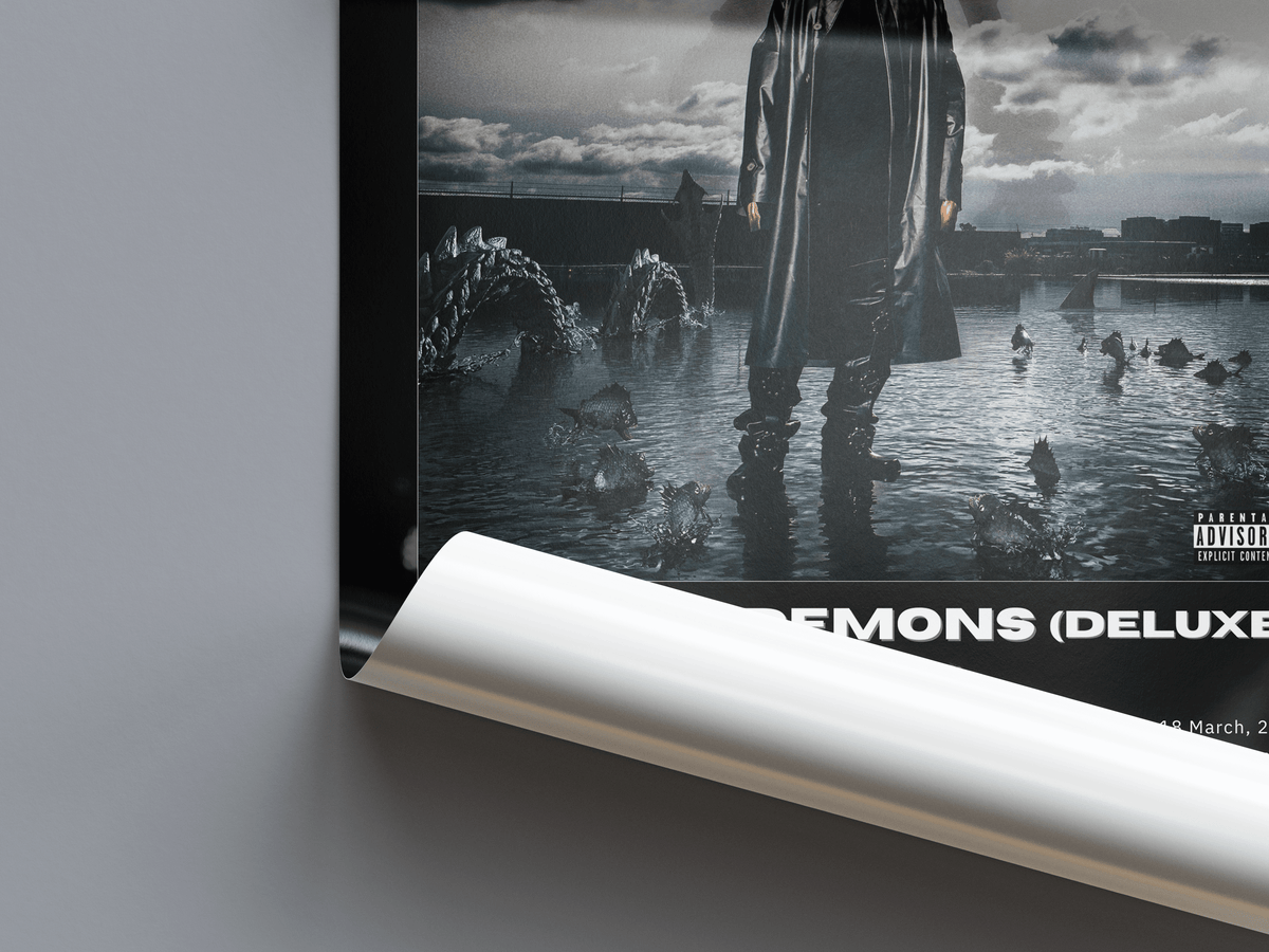 Juice WRLD 'Fighting Demons (Deluxe)' Album Poster - Posters, Prints & Wall Art | HYPE Posters